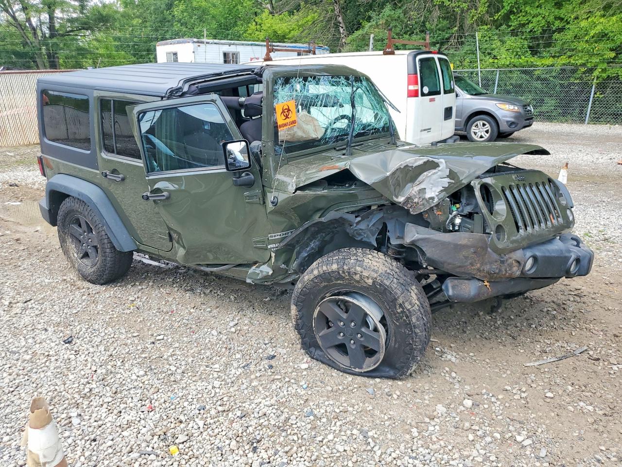 2015 Jeep Wrangler Unlimited Sport Green vin: 1C4HJWDG0FL603242