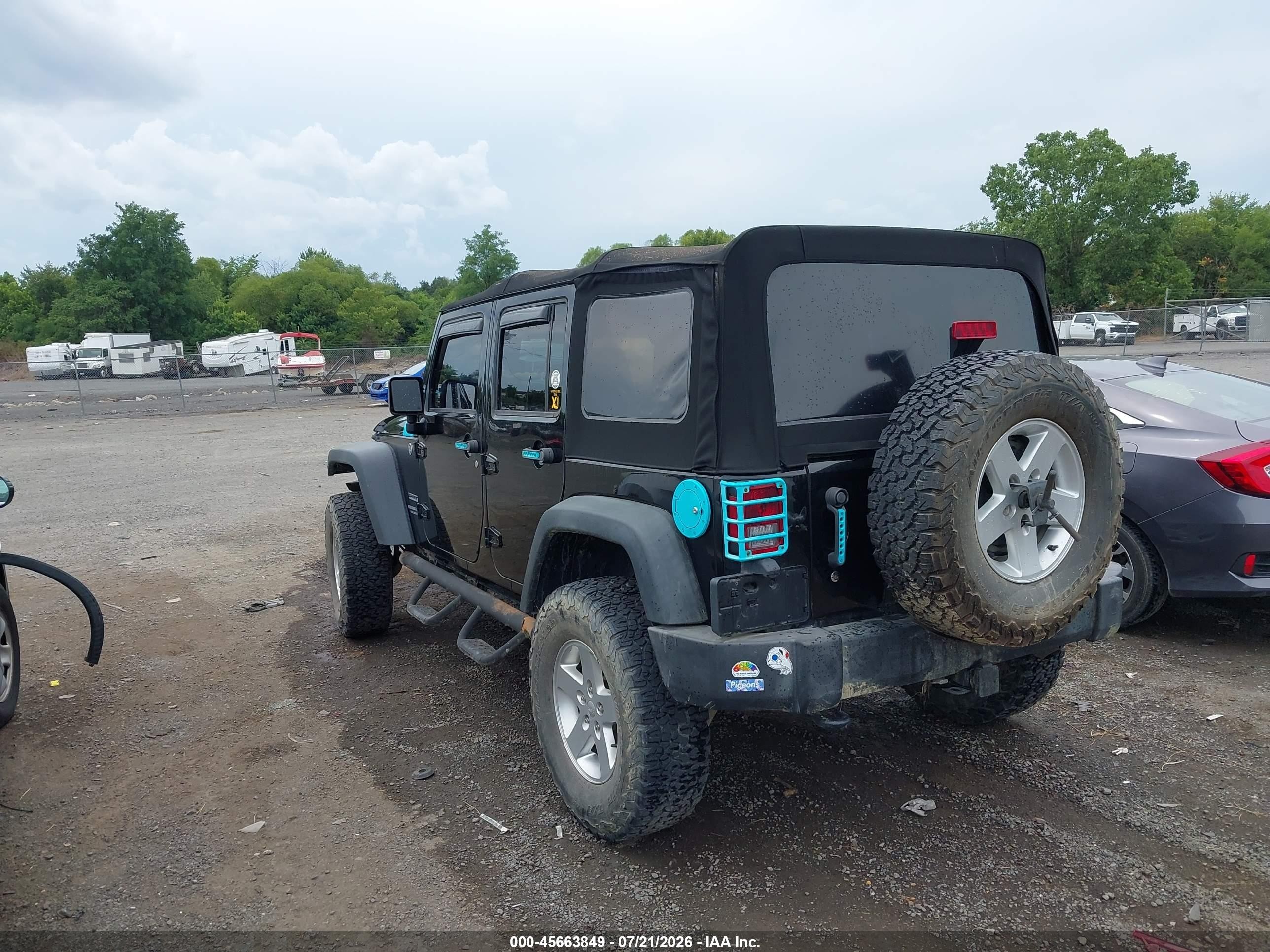 2015 Jeep Wrangler Unlimited Sport Black vin: 1C4HJWDG0FL688423