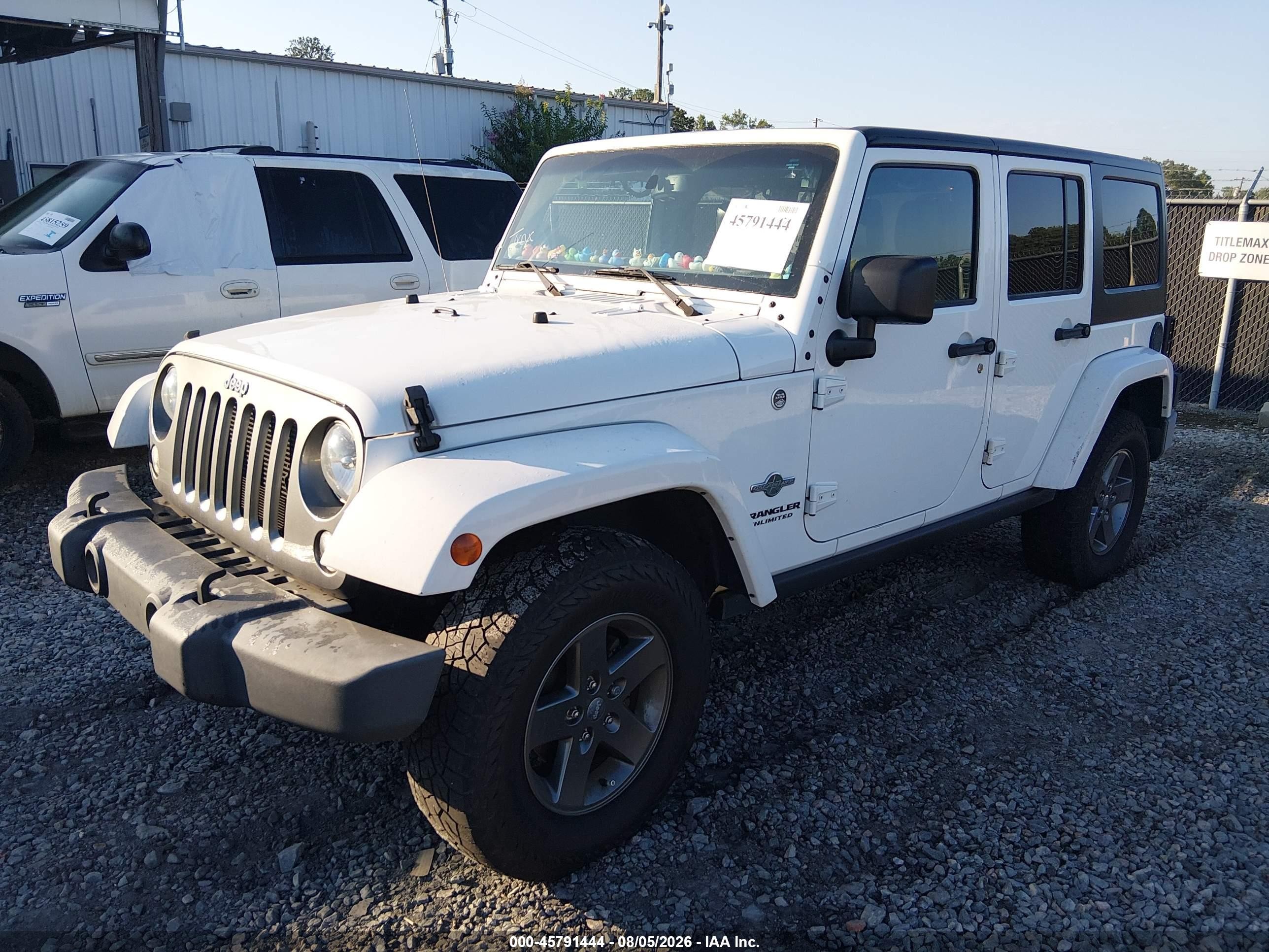 2015 Jeep Wrangler Unlimited Freedom Edition White vin: 1C4HJWDG1FL560935