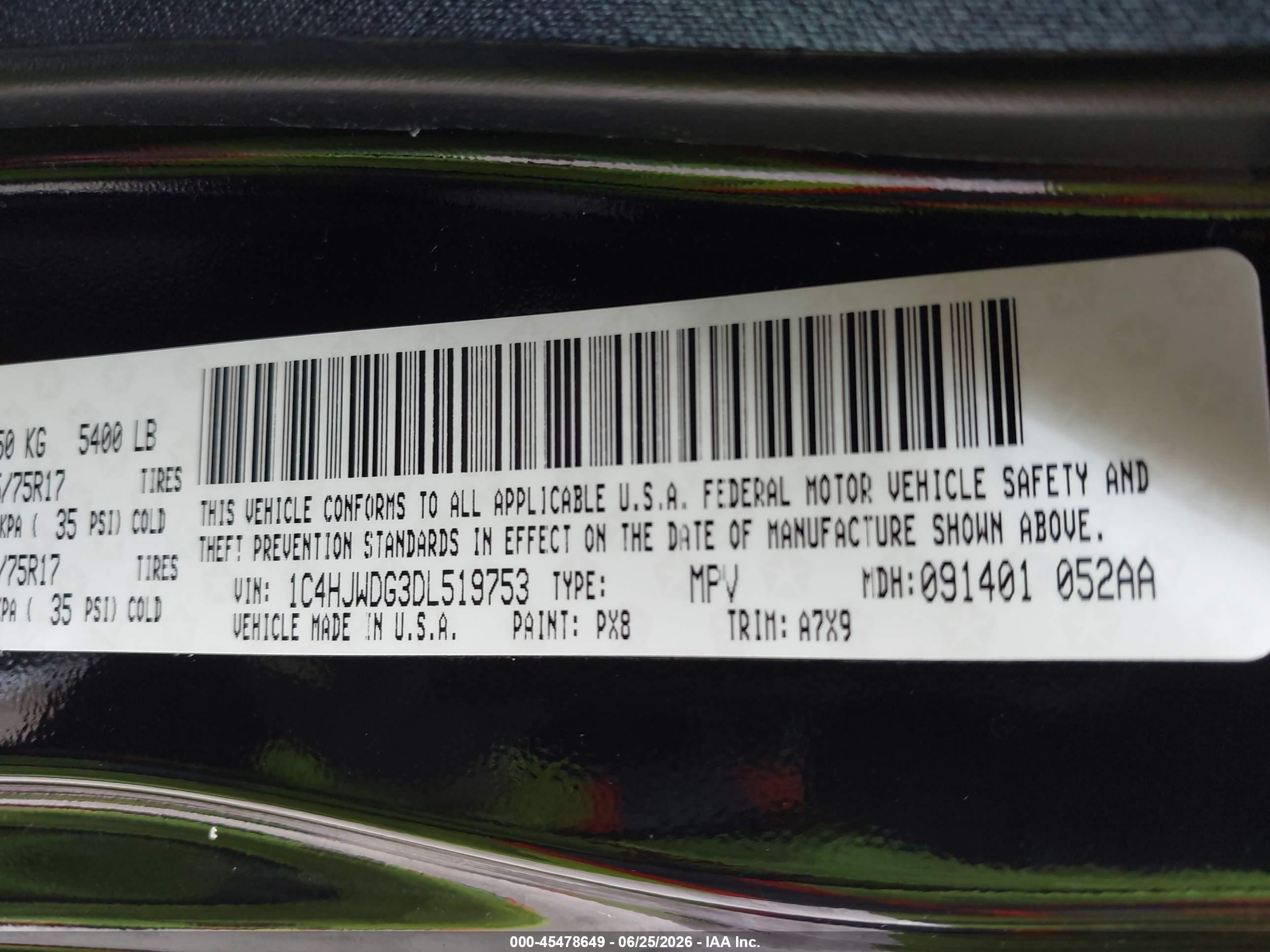 2013 Jeep Wrangler Unlimited Sport Black vin: 1C4HJWDG3DL519753