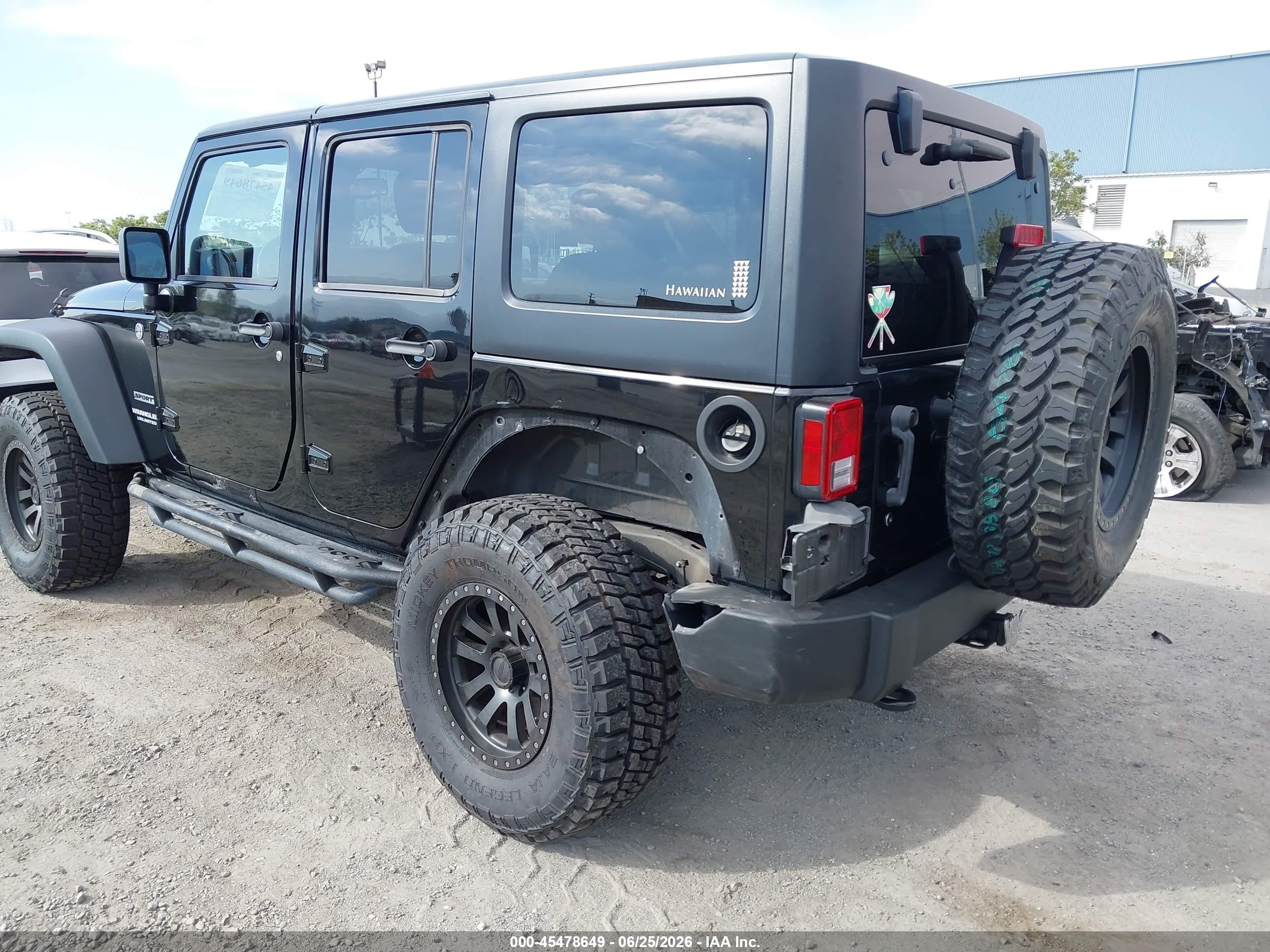2013 Jeep Wrangler Unlimited Sport Black vin: 1C4HJWDG3DL519753