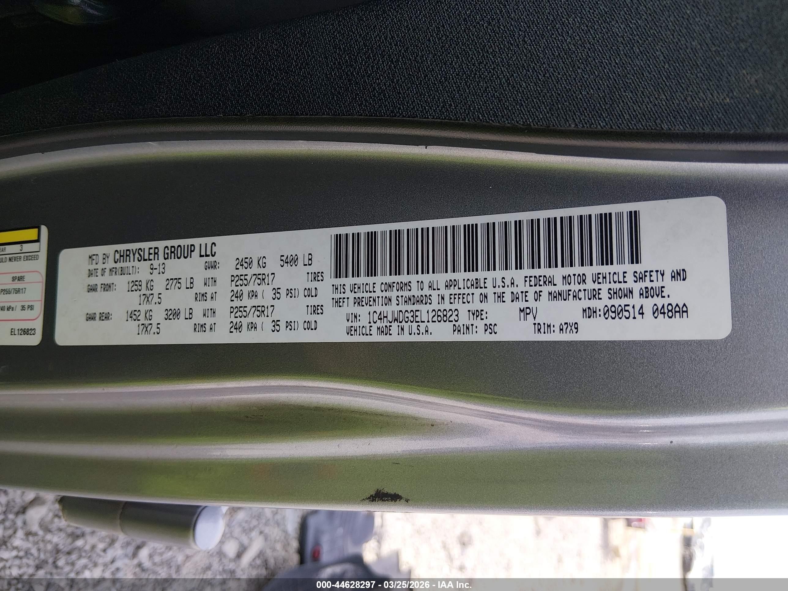 2014 Jeep Wrangler Unlimited Sport Gray vin: 1C4HJWDG3EL126823
