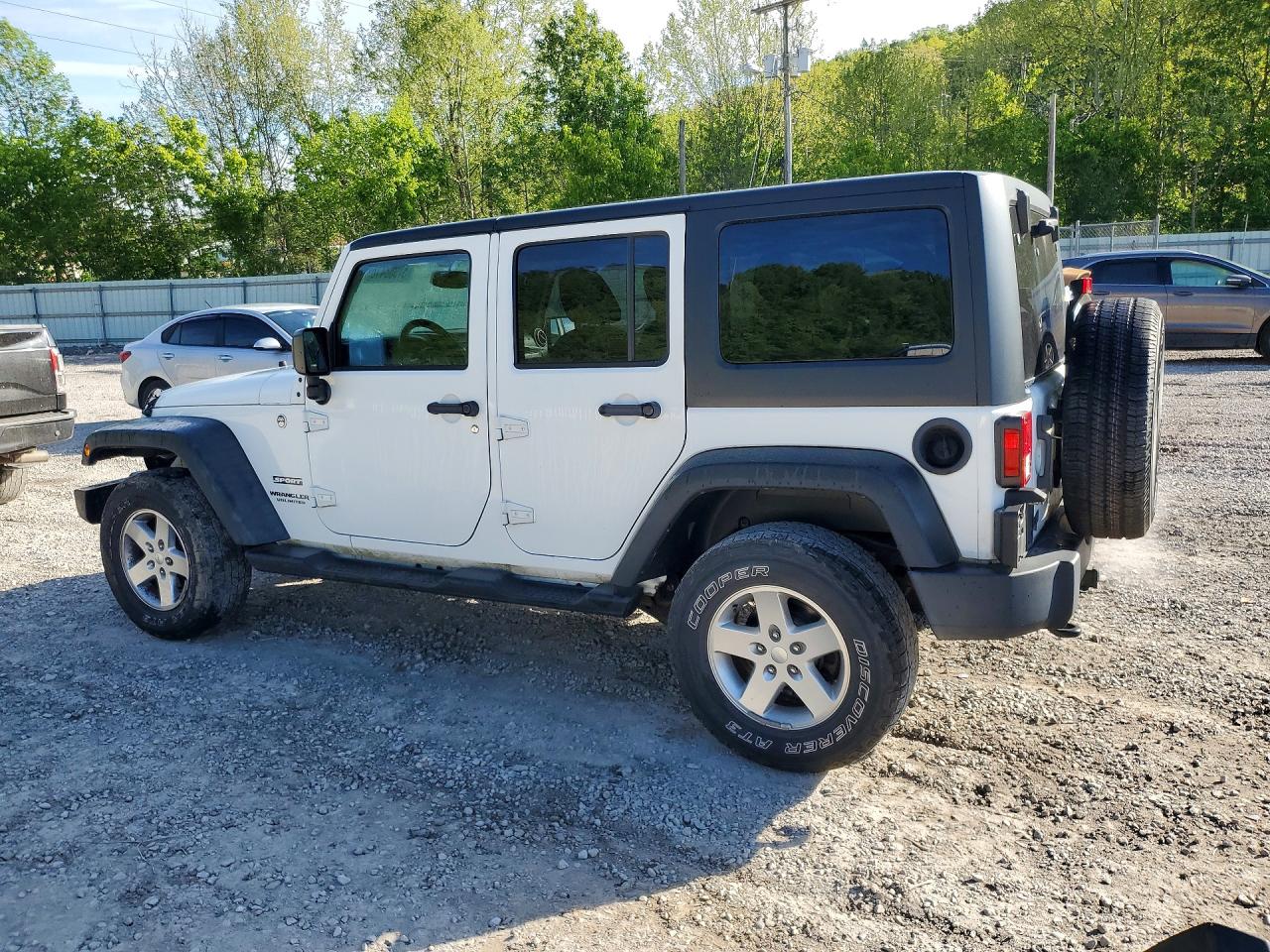 2015 Jeep Wrangler Unlimited Sport White vin: 1C4HJWDG3FL657327