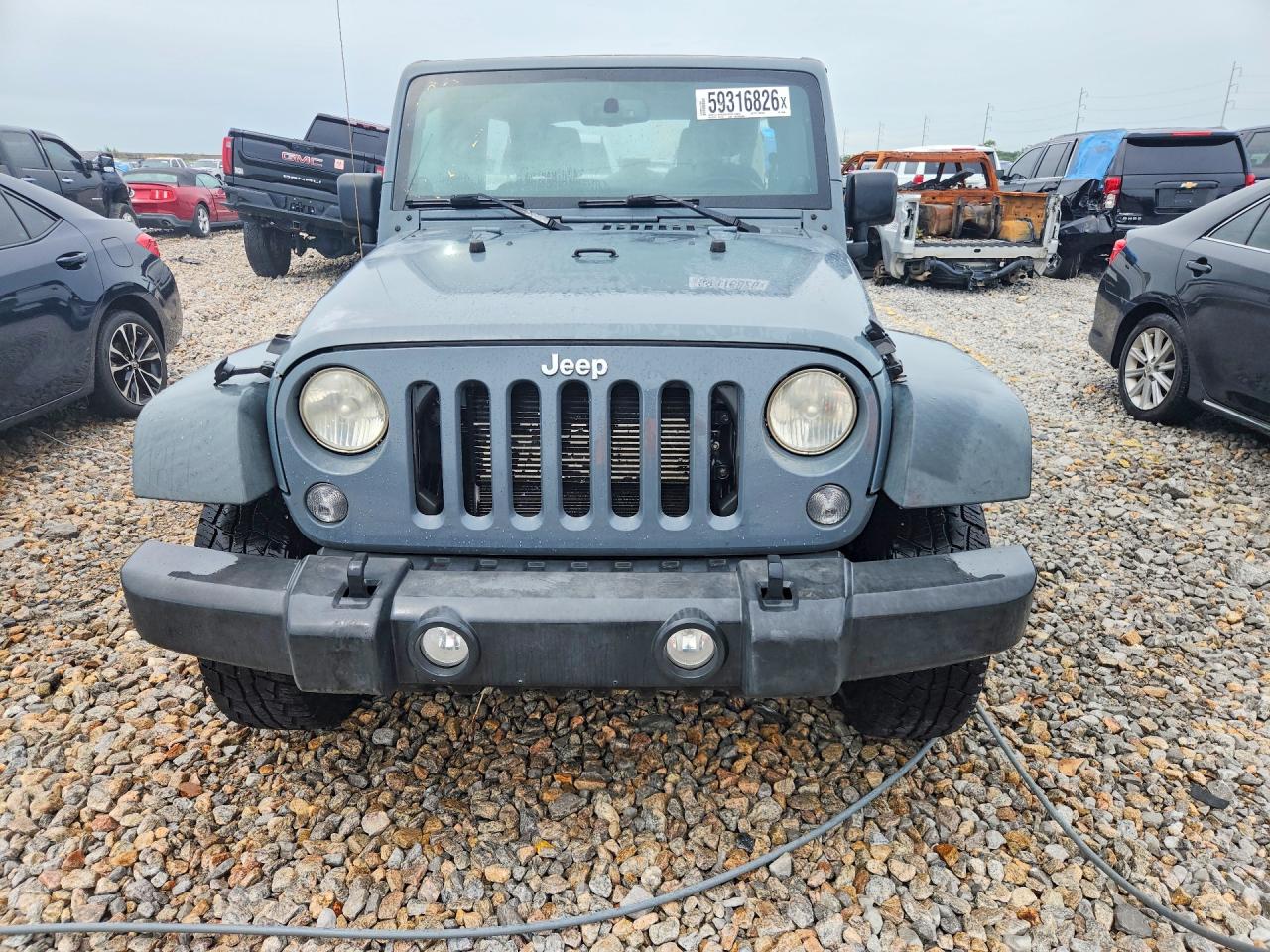 2014 Jeep Wrangler Unlimited Sport Gray vin: 1C4HJWDG4EL104409