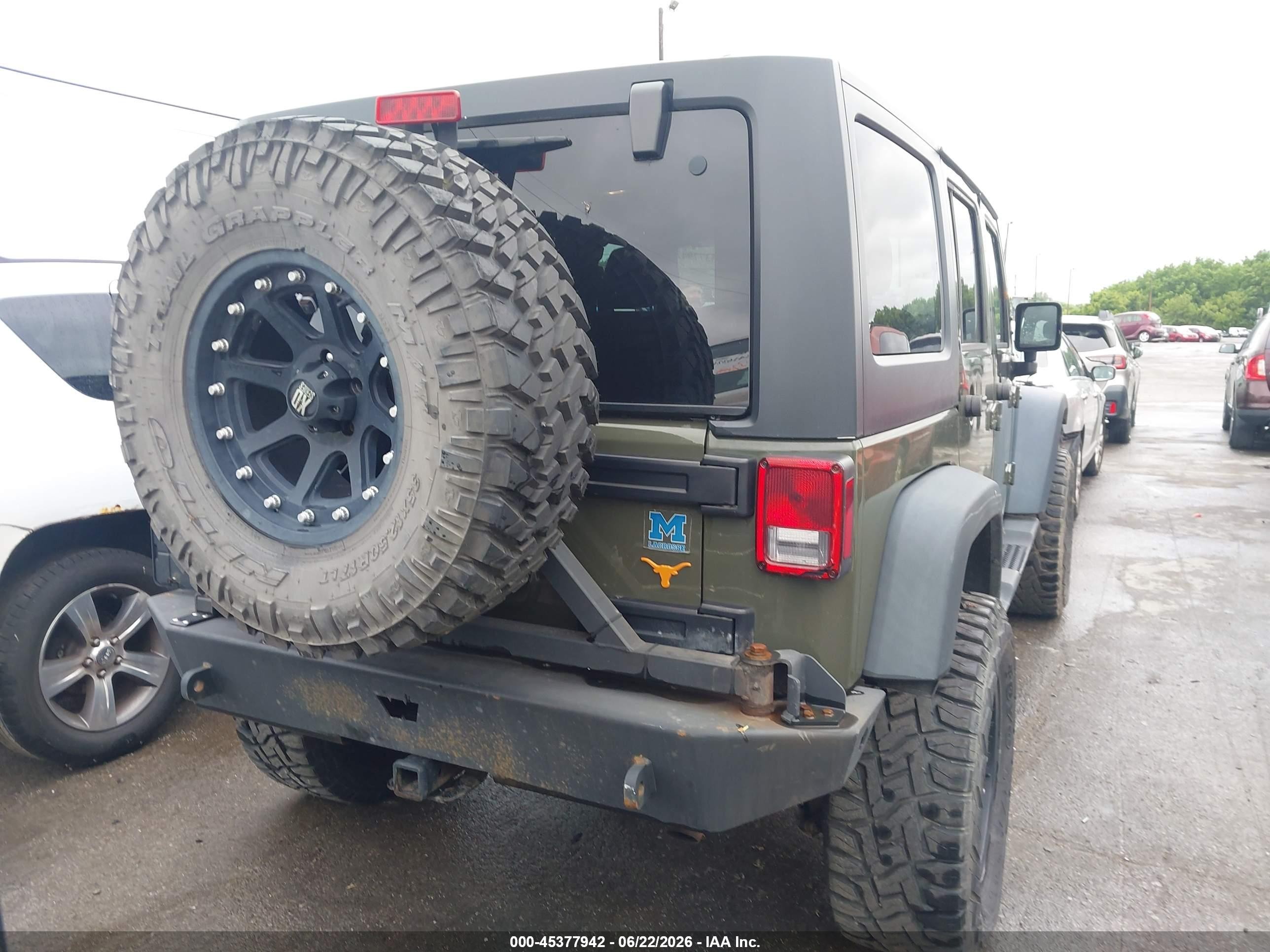2015 Jeep Wrangler Unlimited Sport Green vin: 1C4HJWDG4FL671236