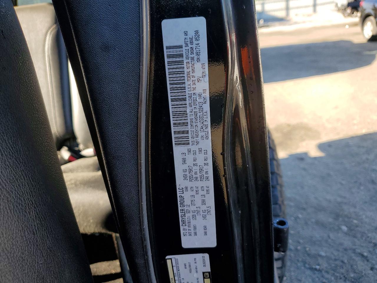 2013 Jeep Wrangler Black vin: 1C4HJWDG5DL522413