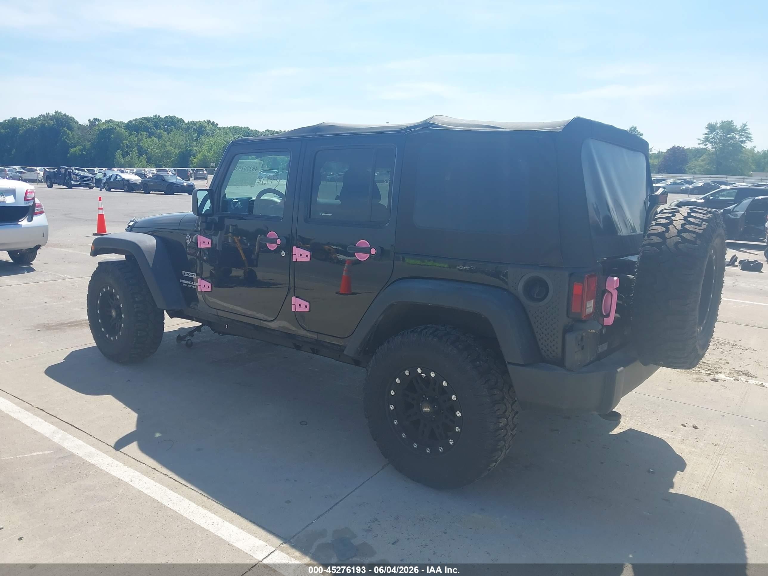 2013 Jeep Wrangler Unlimited Sport Black vin: 1C4HJWDG6DL509301