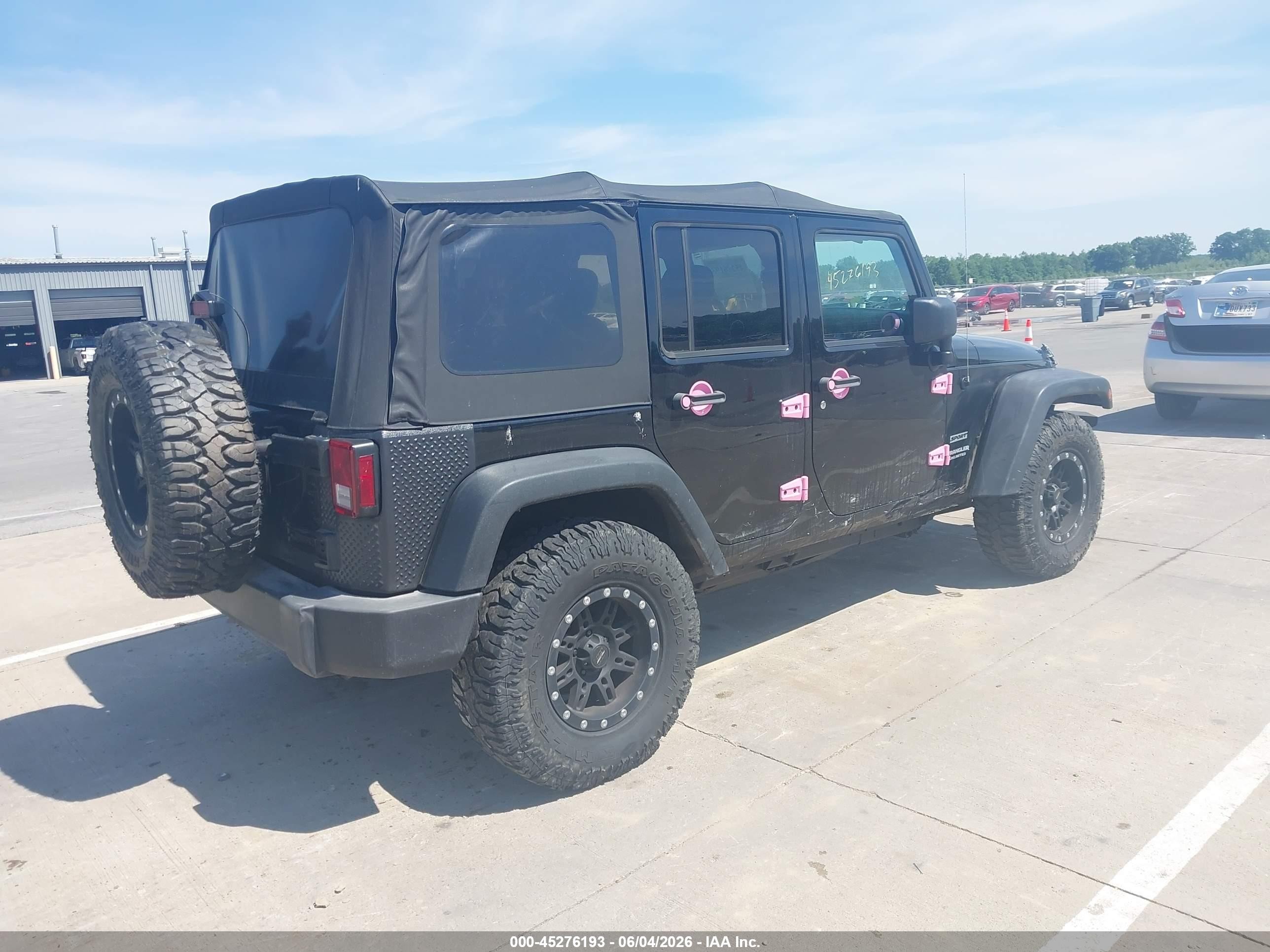 2013 Jeep Wrangler Unlimited Sport Black vin: 1C4HJWDG6DL509301