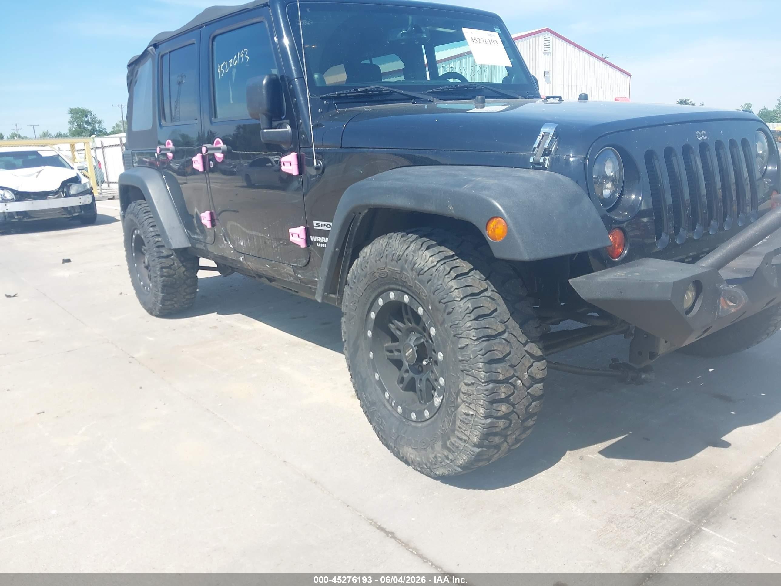 2013 Jeep Wrangler Unlimited Sport Black vin: 1C4HJWDG6DL509301