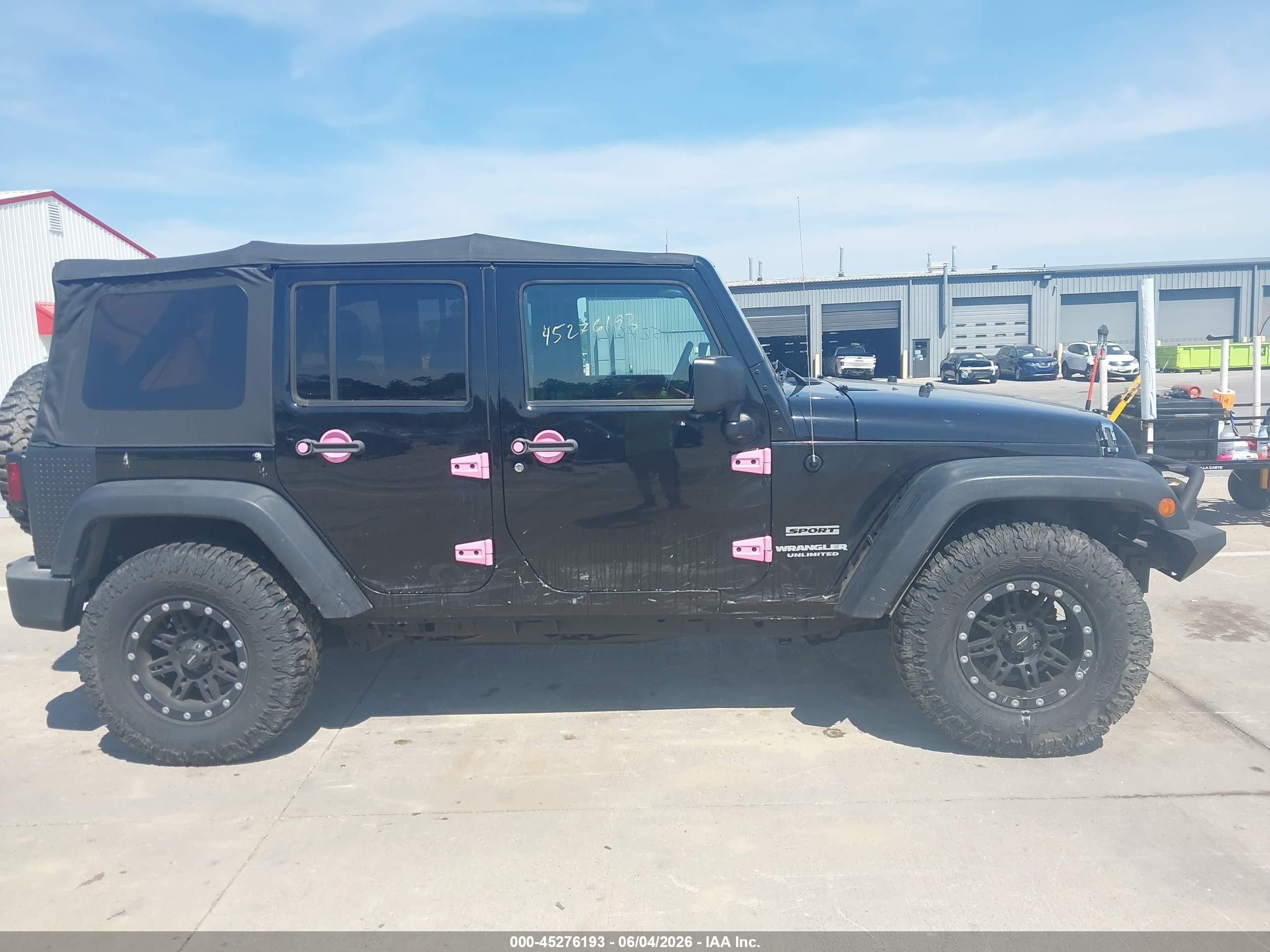 2013 Jeep Wrangler Unlimited Sport Black vin: 1C4HJWDG6DL509301