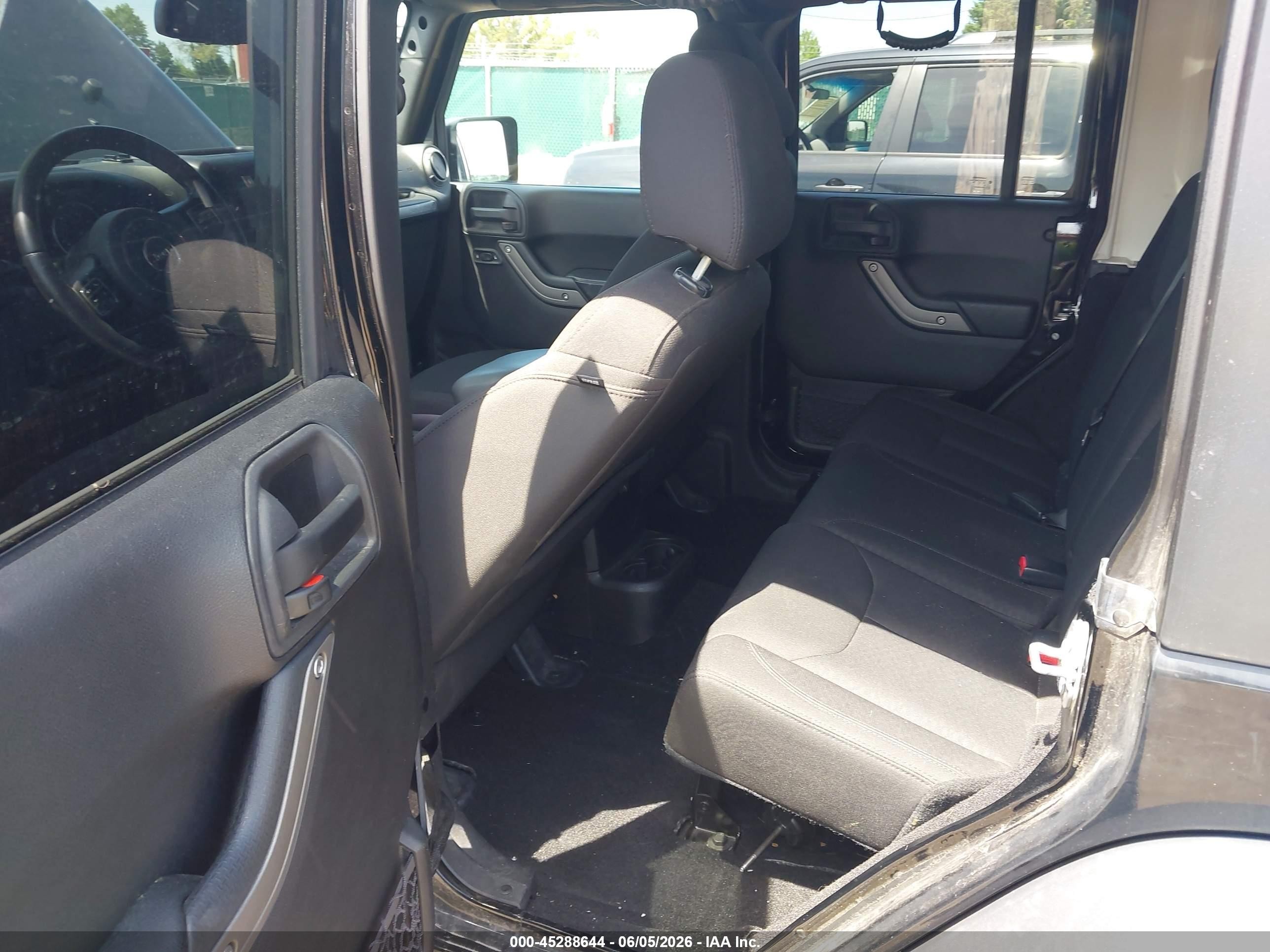 2016 Jeep Wrangler Unlimited Sport Black vin: 1C4HJWDG6GL105841