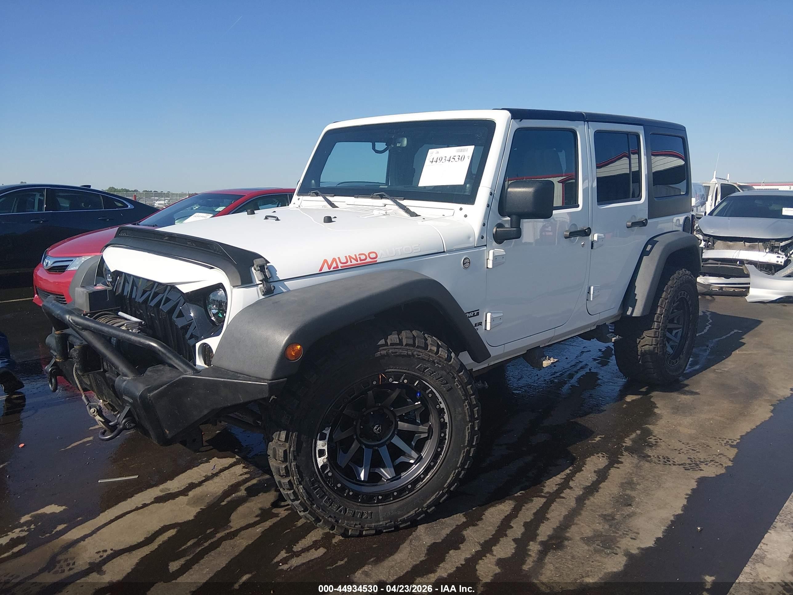 2014 Jeep Wrangler Unlimited Sport Белый vin: 1C4HJWDG7EL139672
