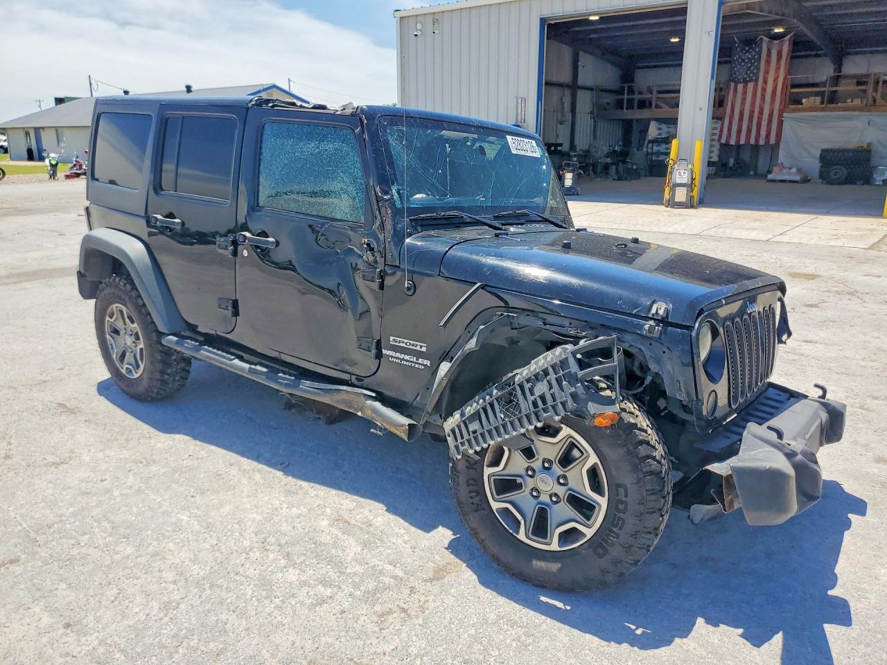 2012 Jeep Wrangler Unlimited Sport Black vin: 1C4HJWDG8CL181703