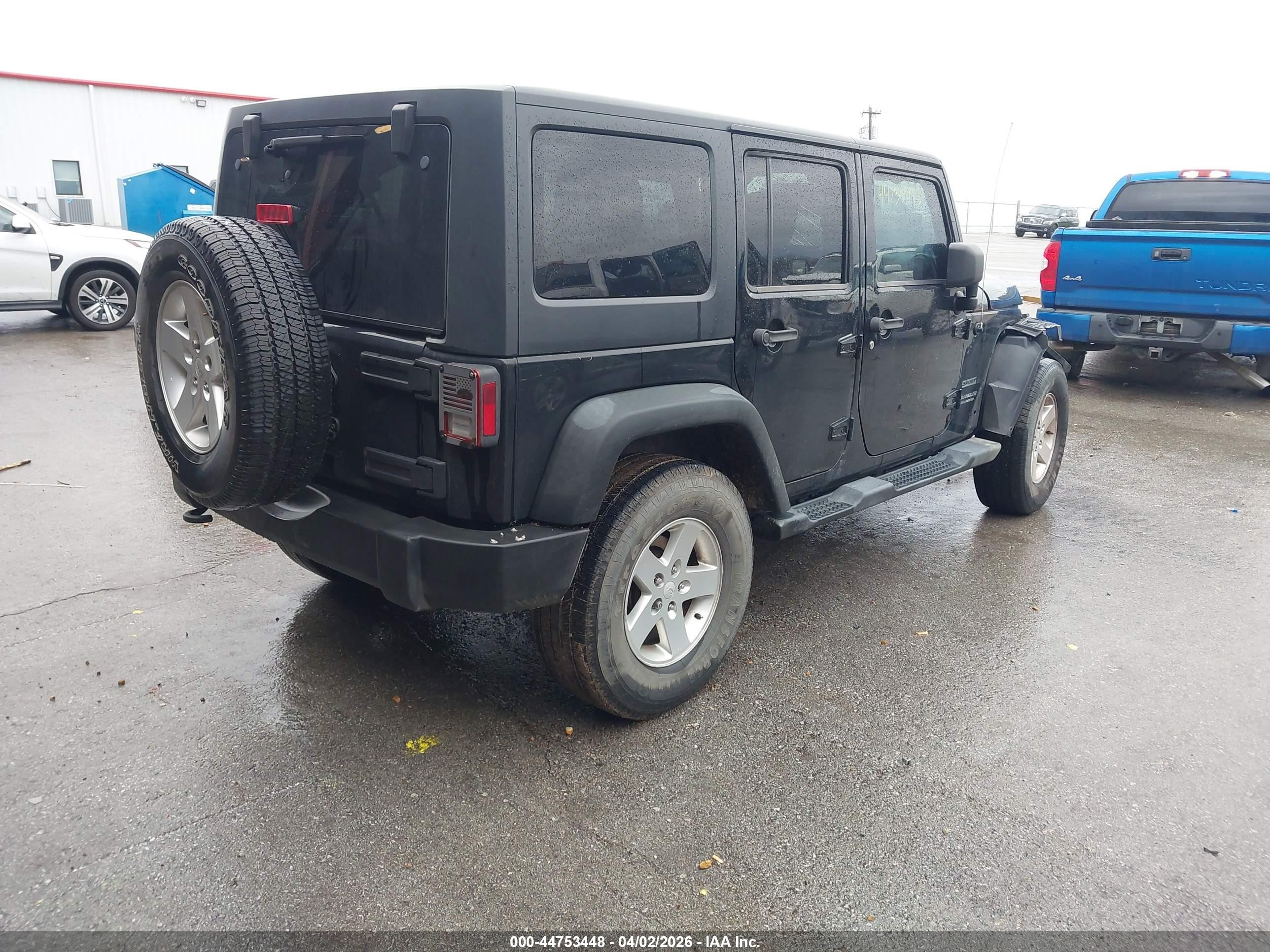 2014 Jeep Wrangler Unlimited Sport Black vin: 1C4HJWDG8EL134075