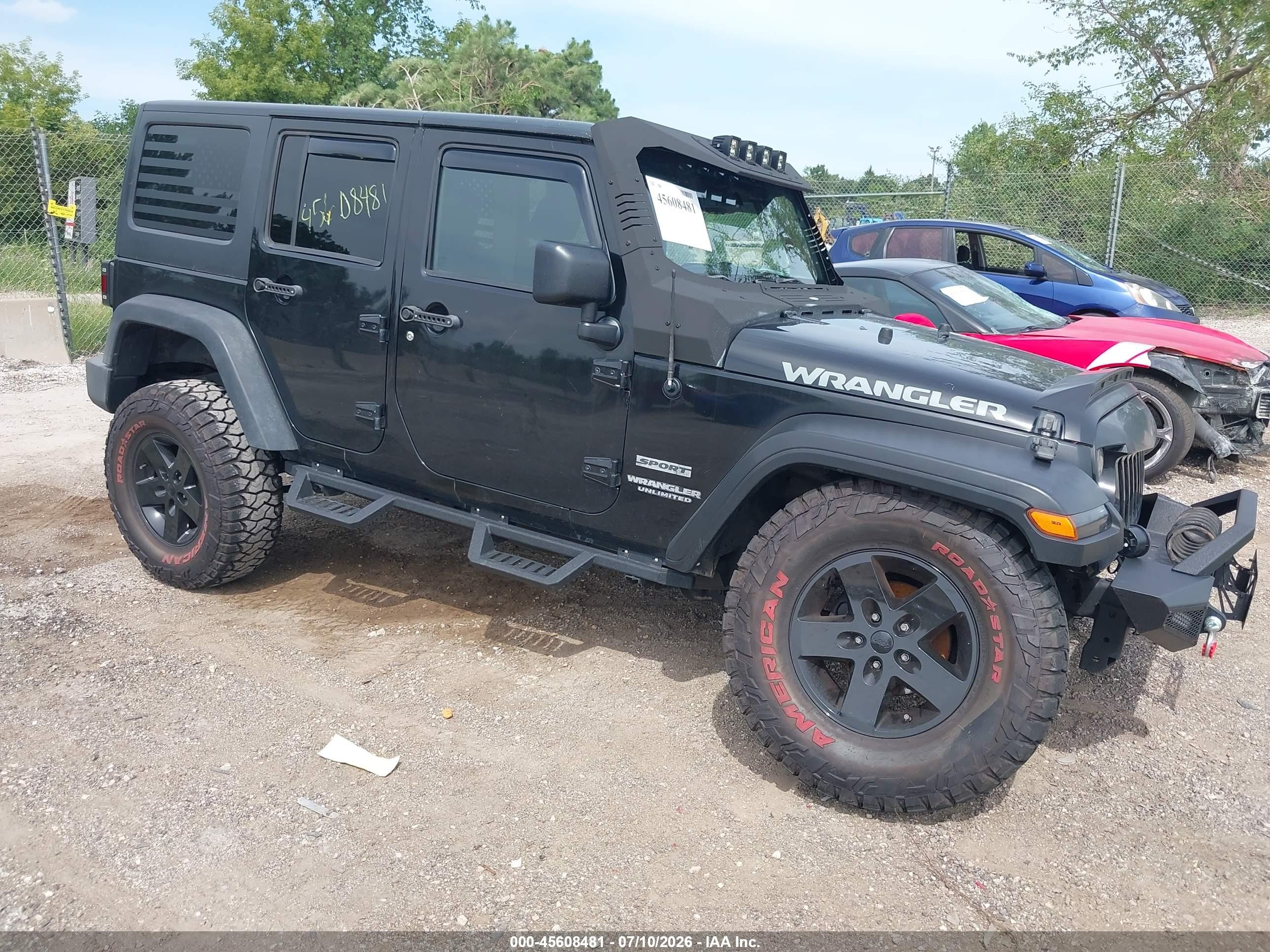 2015 Jeep Wrangler Unlimited Sport Black vin: 1C4HJWDG8FL601870