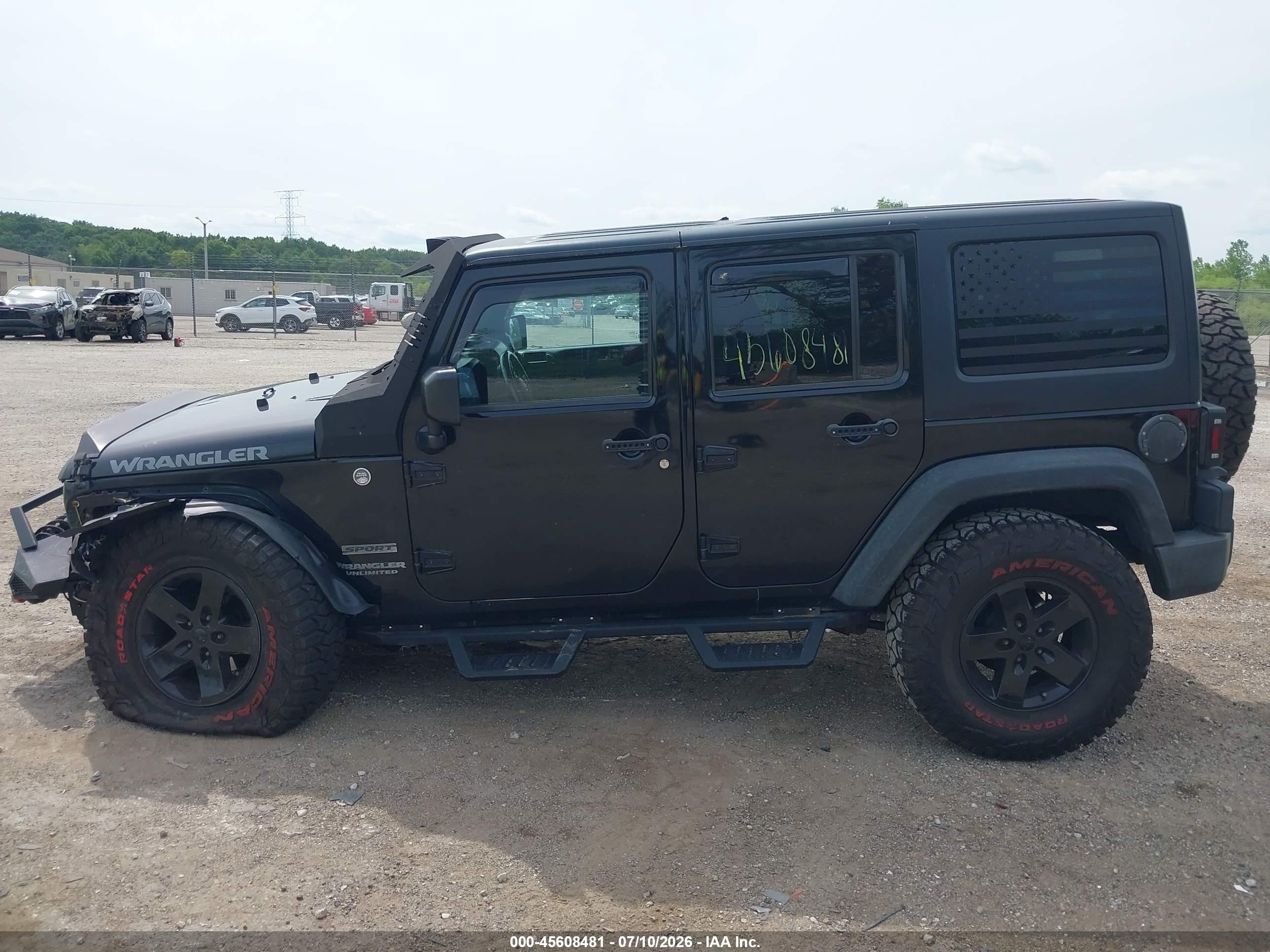2015 Jeep Wrangler Unlimited Sport Black vin: 1C4HJWDG8FL601870