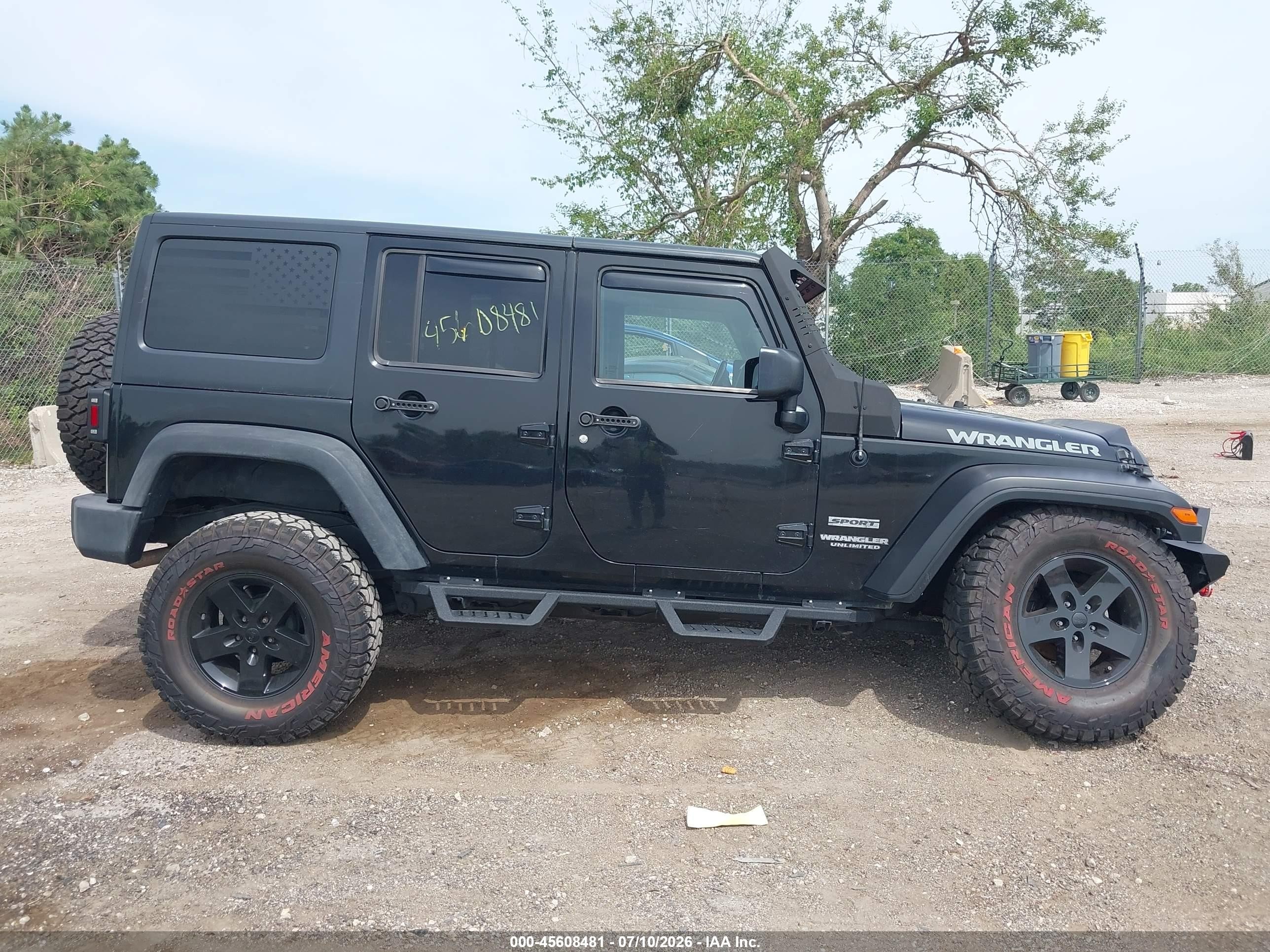 2015 Jeep Wrangler Unlimited Sport Black vin: 1C4HJWDG8FL601870