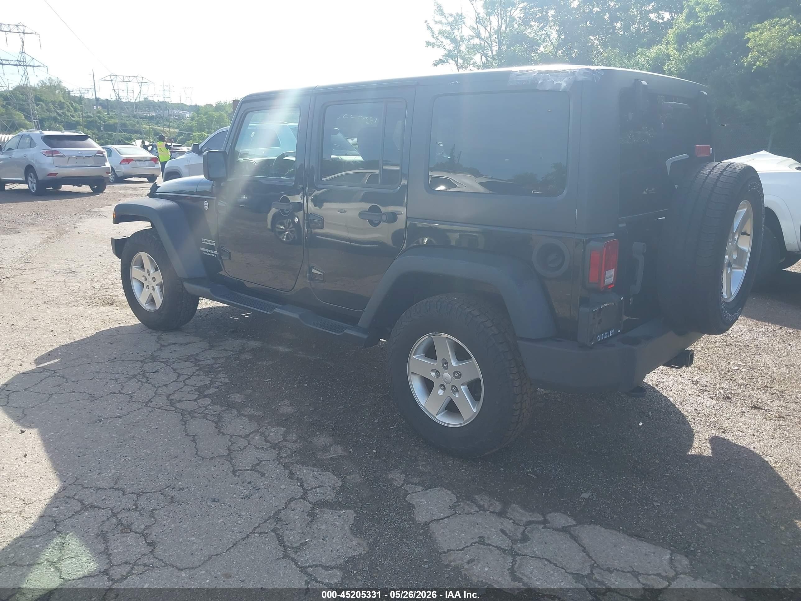 2015 Jeep Wrangler Unlimited Sport Черный vin: 1C4HJWDG9FL518643