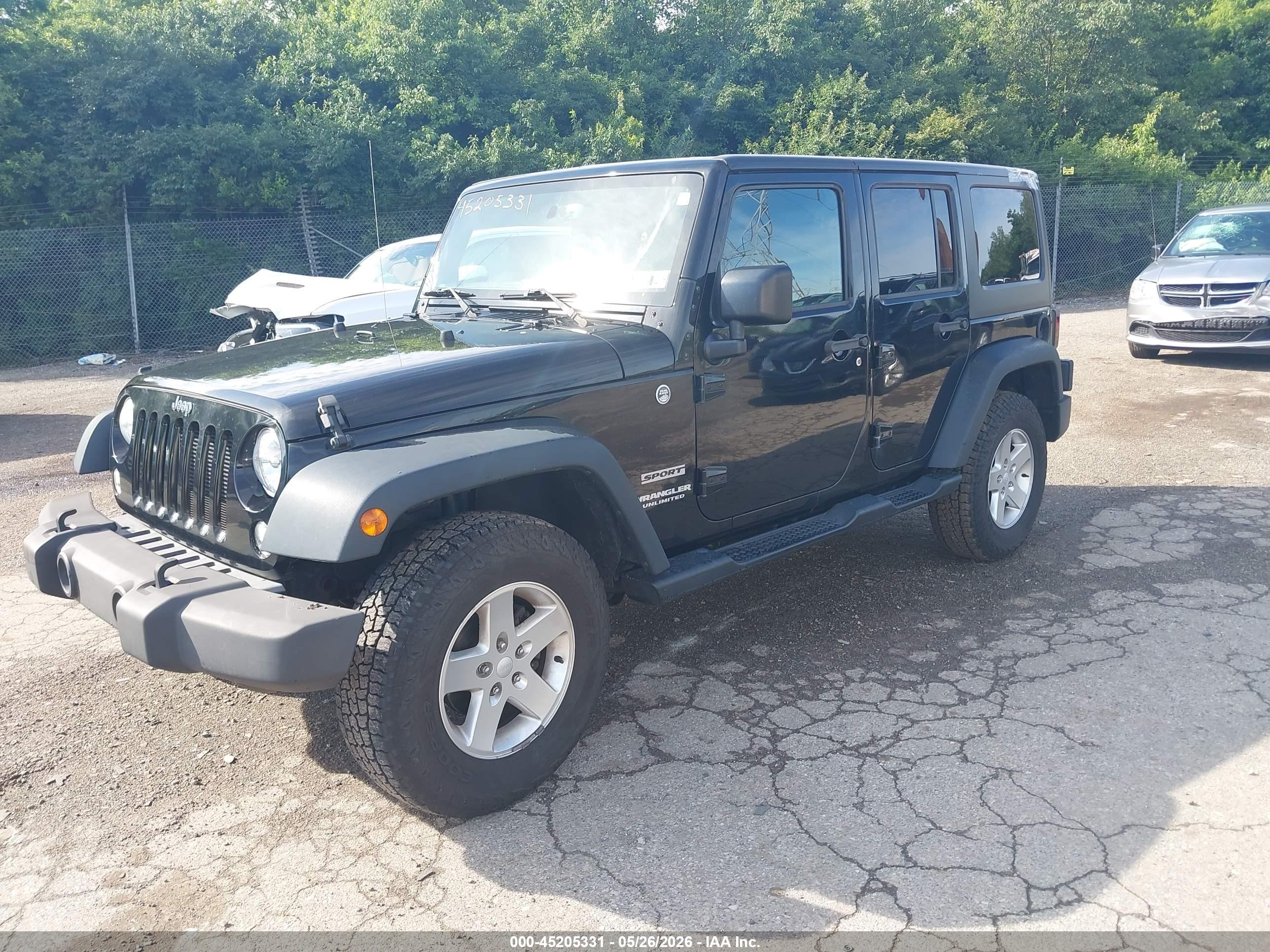 2015 Jeep Wrangler Unlimited Sport Черный vin: 1C4HJWDG9FL518643