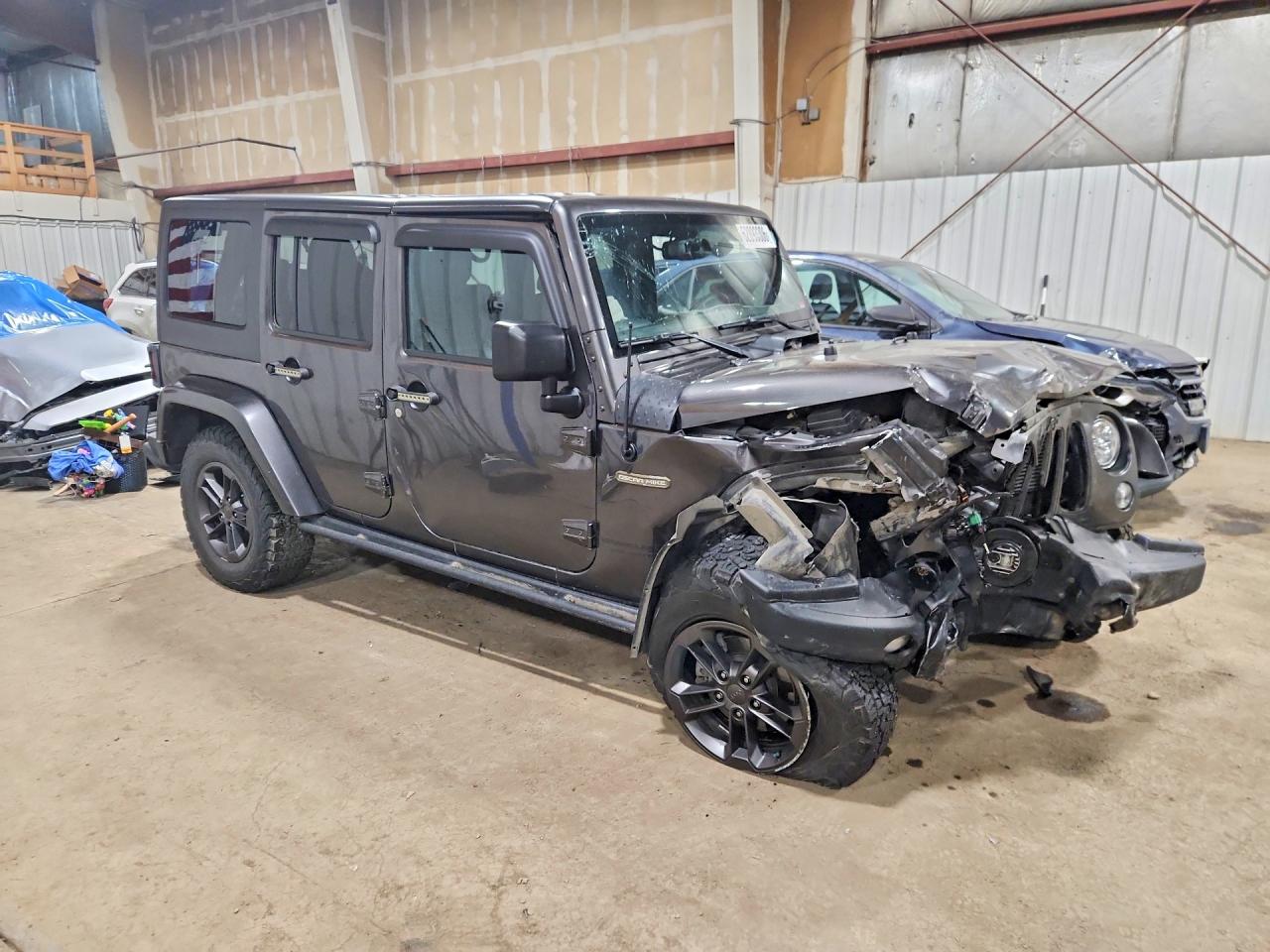 2018 Jeep Wrangler Unlimited Sport Gray vin: 1C4HJWDGXJL833475