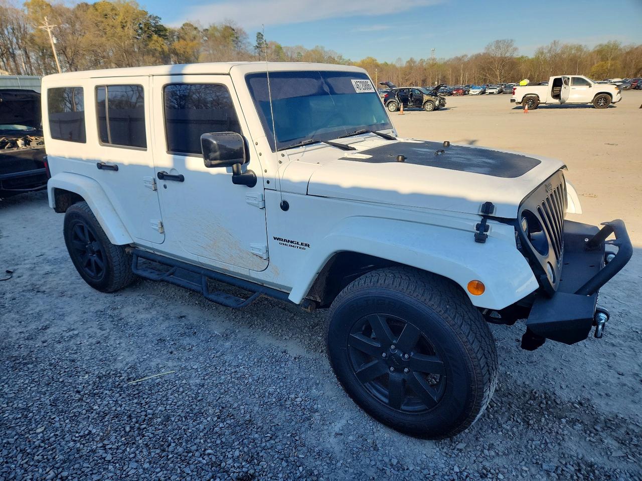 2014 Jeep Wrangler Unlimited White vin: 1C4HJWEC5EL266144