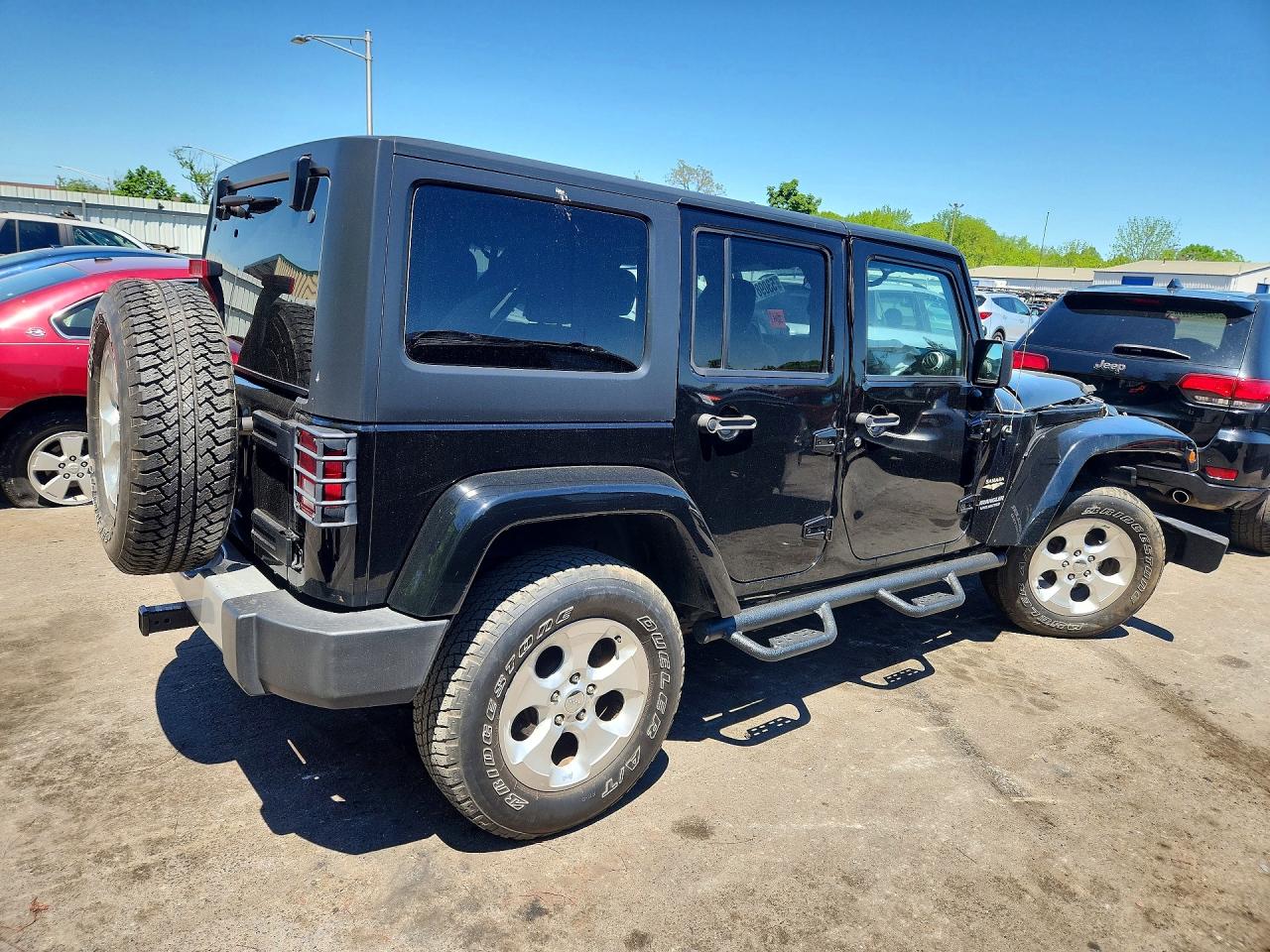 2015 Jeep Wrangler Unlimited Sahara Black vin: 1C4HJWEG0FL666467