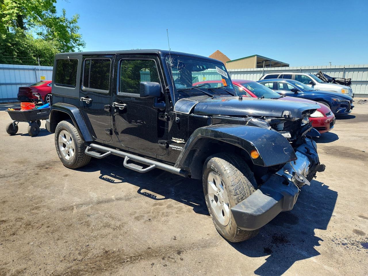 2015 Jeep Wrangler Unlimited Sahara Black vin: 1C4HJWEG0FL666467