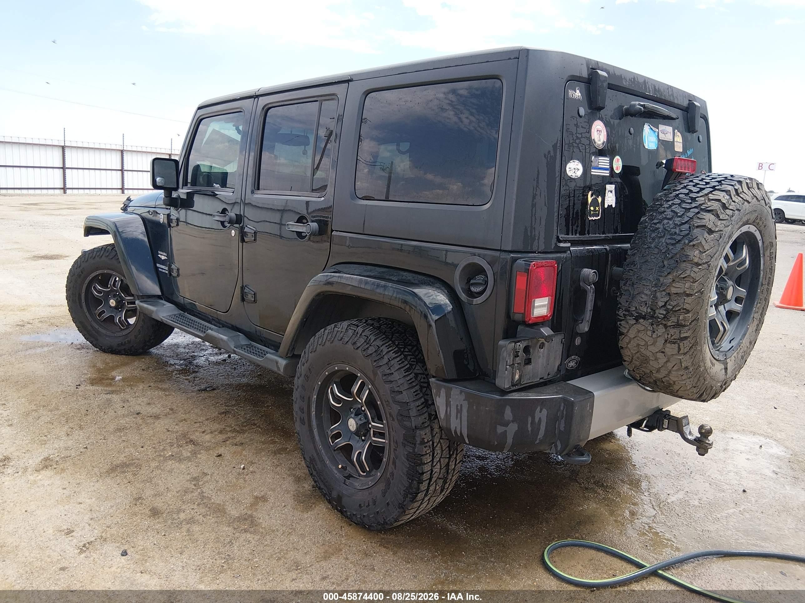 2013 Jeep Wrangler Unlimited Sahara Black vin: 1C4HJWEG1DL513271