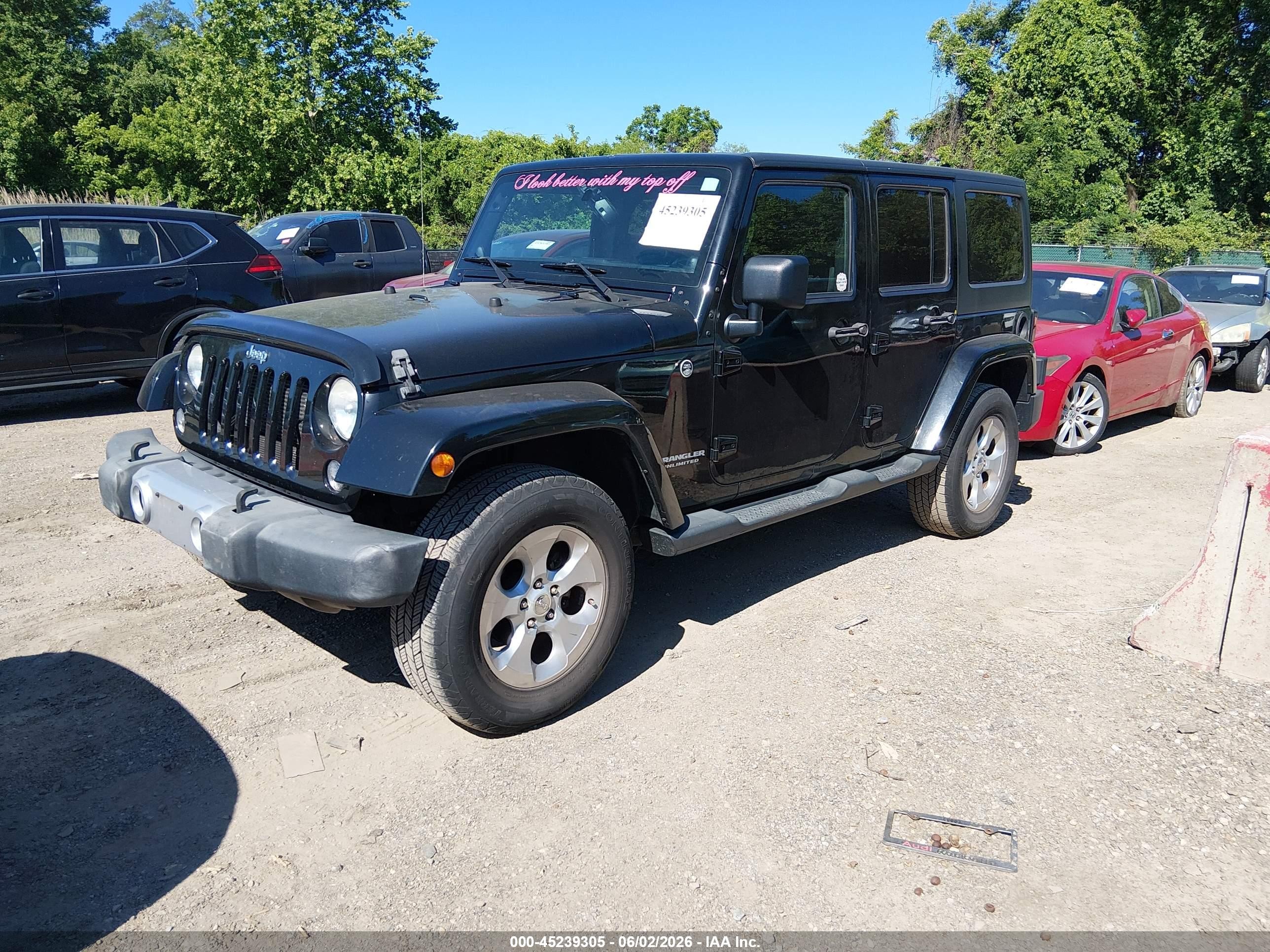 2014 Jeep Wrangler Unlimited Sahara Black vin: 1C4HJWEG1EL261989