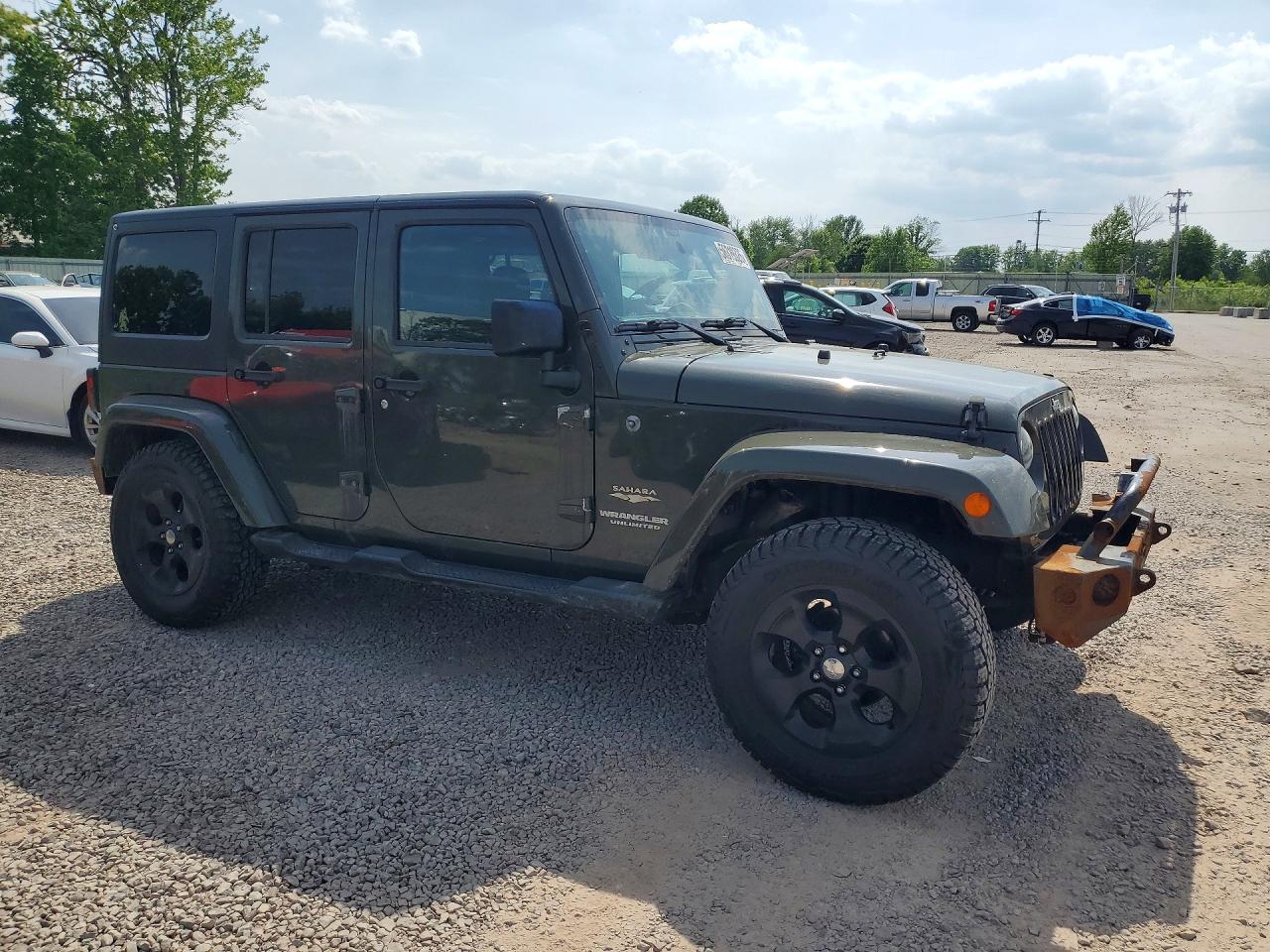 2015 Jeep Wrangler Unlimited Sahara Green vin: 1C4HJWEG1FL602860