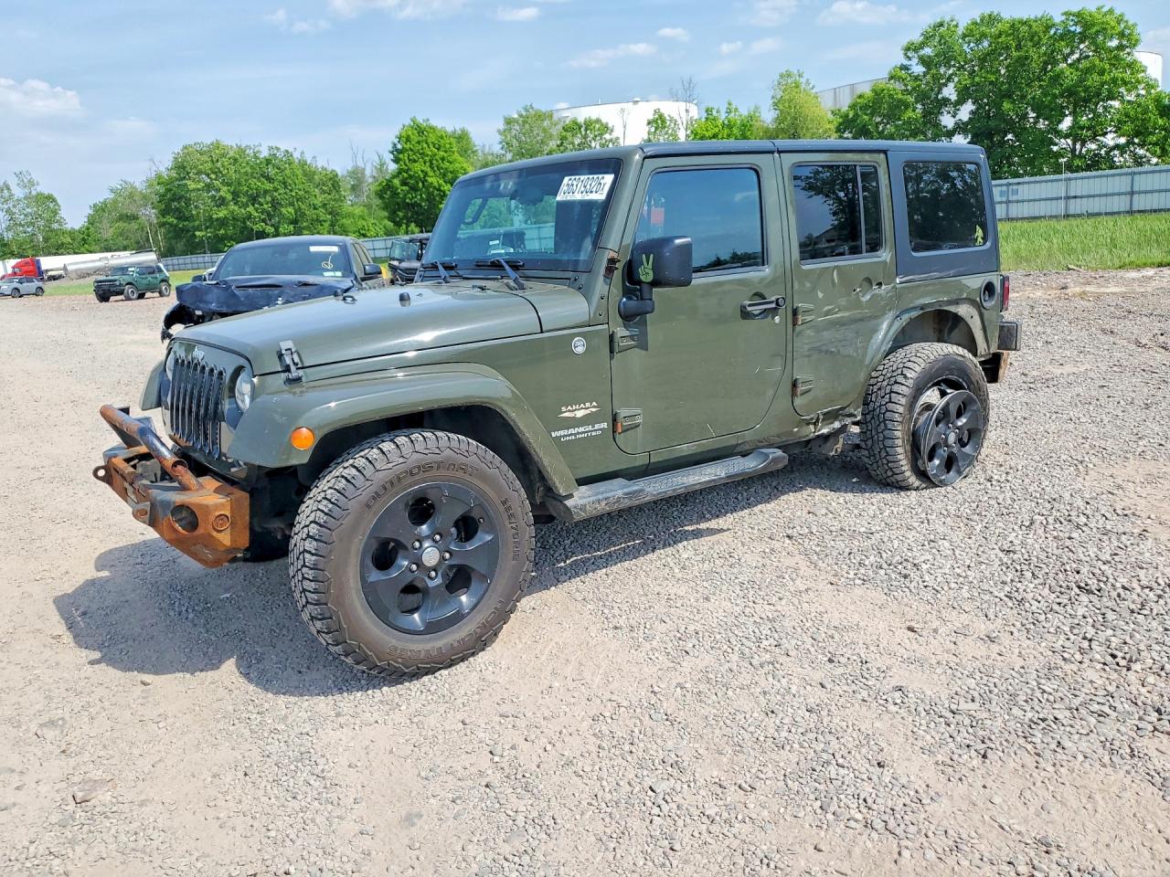 2015 Jeep Wrangler Unlimited Sahara Green vin: 1C4HJWEG1FL602860
