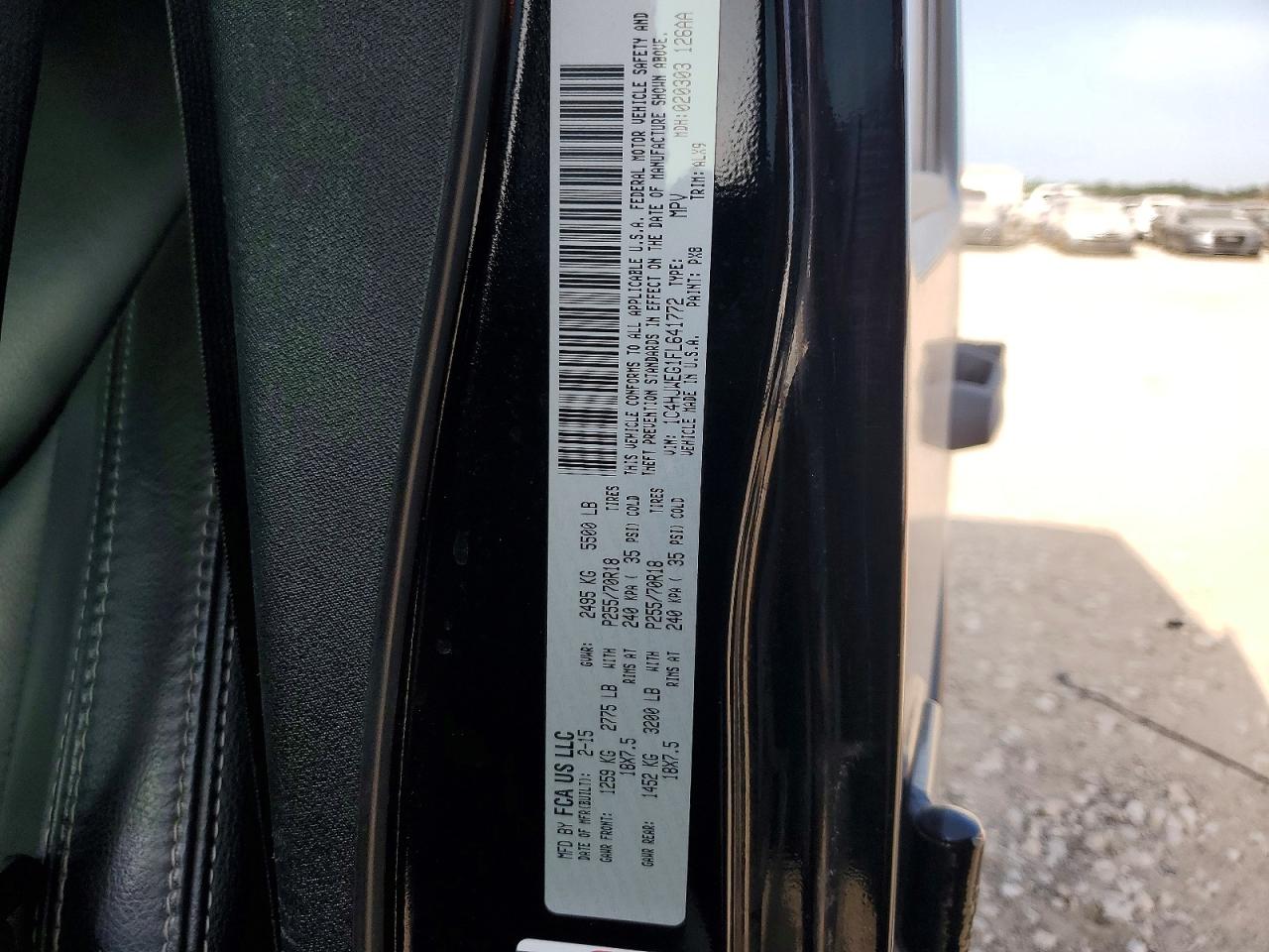 2015 Jeep Wrangler Unlimited Sahara Черный vin: 1C4HJWEG1FL641772