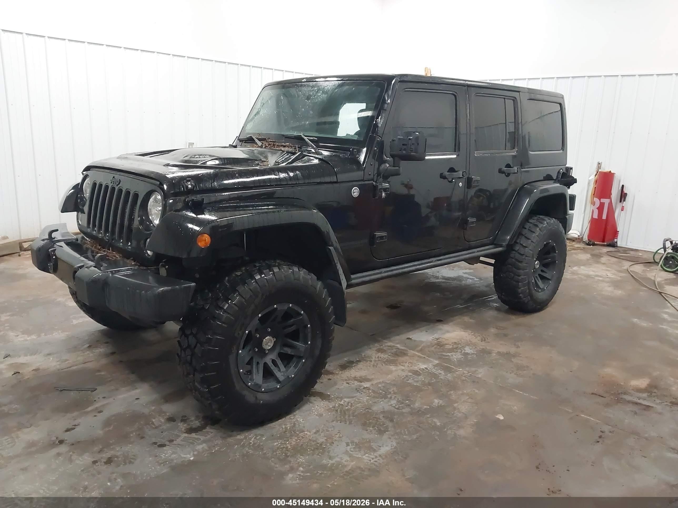 2015 Jeep Wrangler Unlimited Altitude Black vin: 1C4HJWEG3FL713944