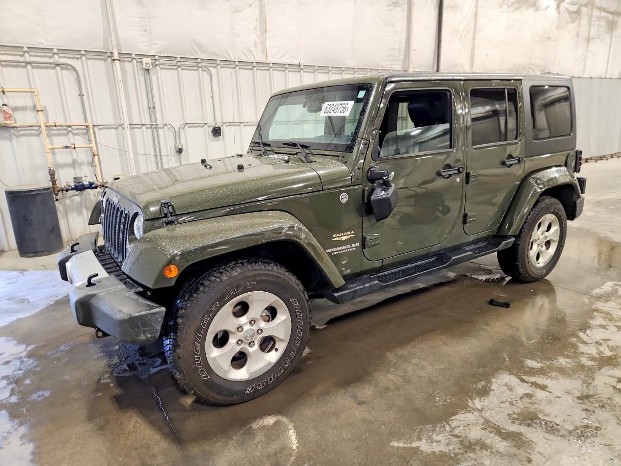 2015 Jeep Wrangler Unlimited Sahara Green vin: 1C4HJWEG3FL730260