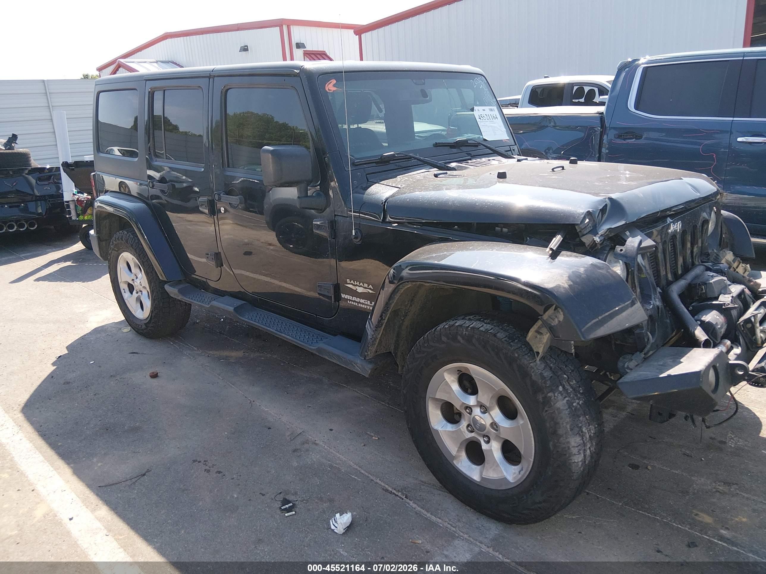 2015 Jeep Wrangler Unlimited Sahara Black vin: 1C4HJWEG3FL751948