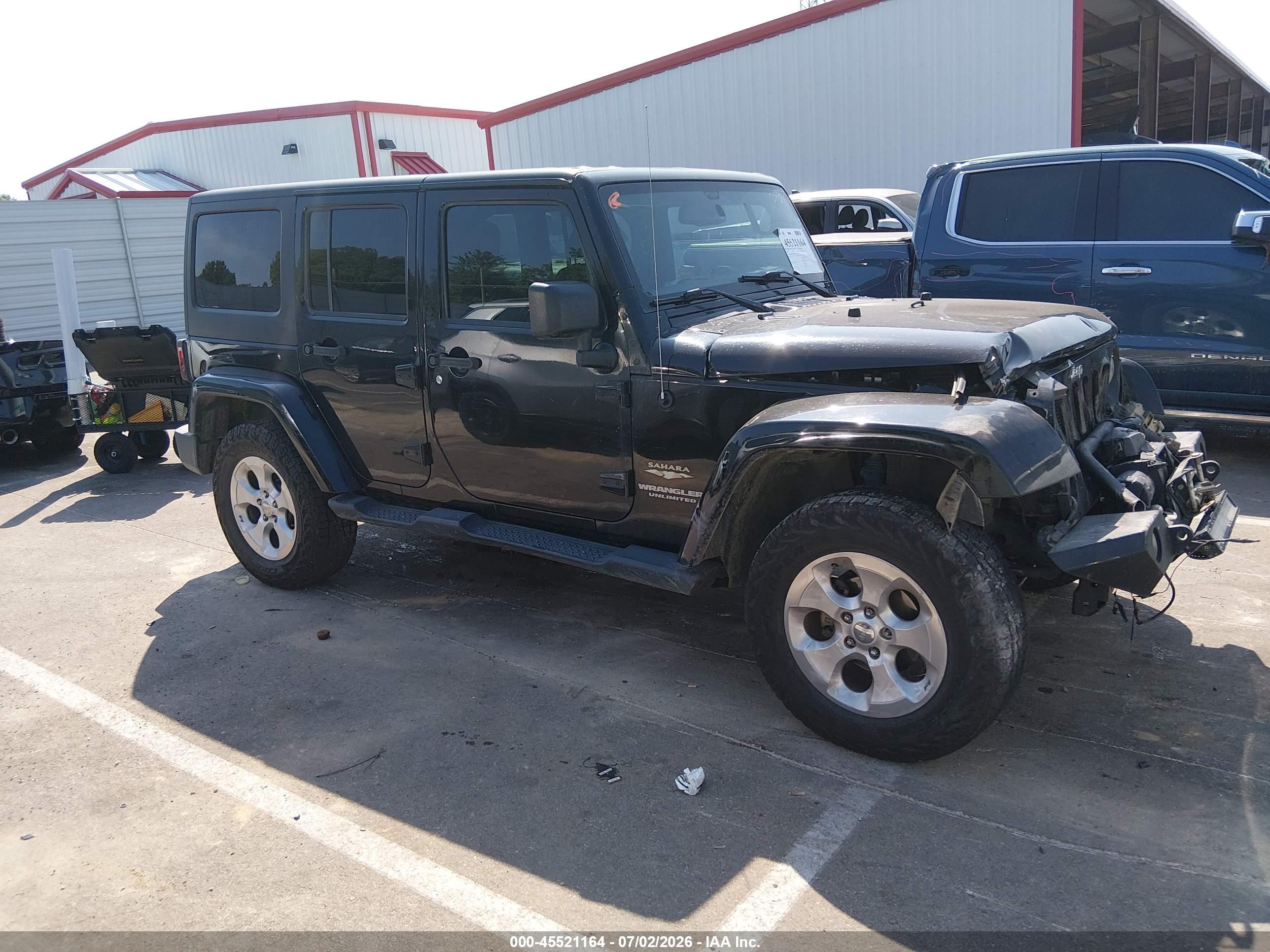 2015 Jeep Wrangler Unlimited Sahara Black vin: 1C4HJWEG3FL751948