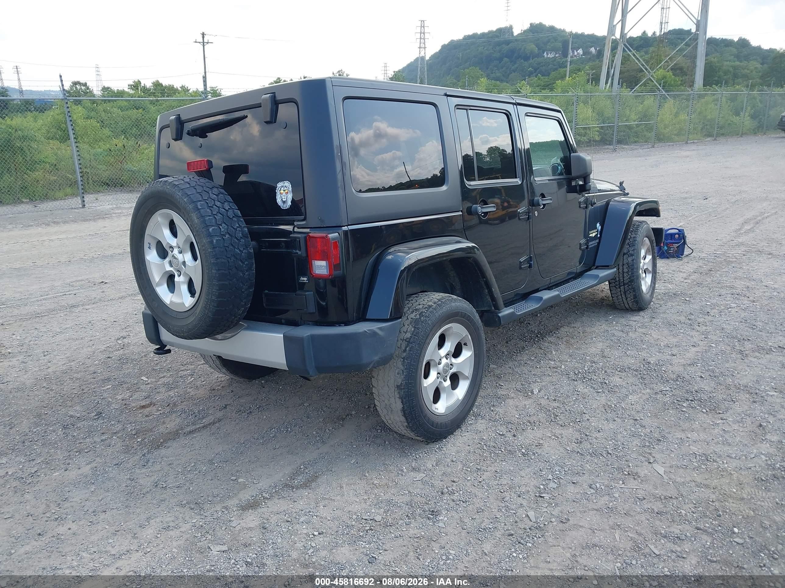 2013 Jeep Wrangler Unlimited Sahara Black vin: 1C4HJWEG4DL684306