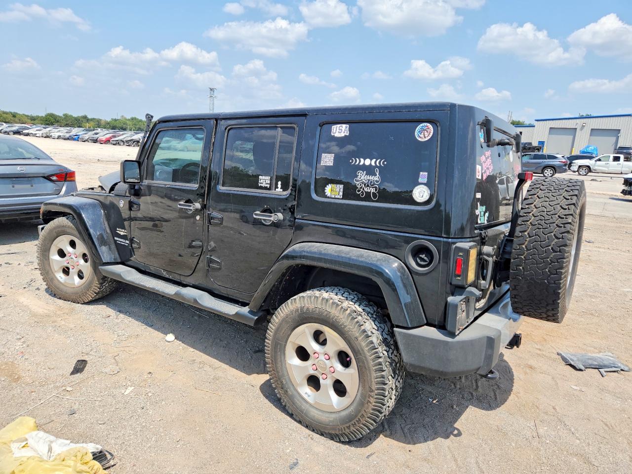 2014 Jeep Wrangler Unlimited Sahara Black vin: 1C4HJWEG4EL233913
