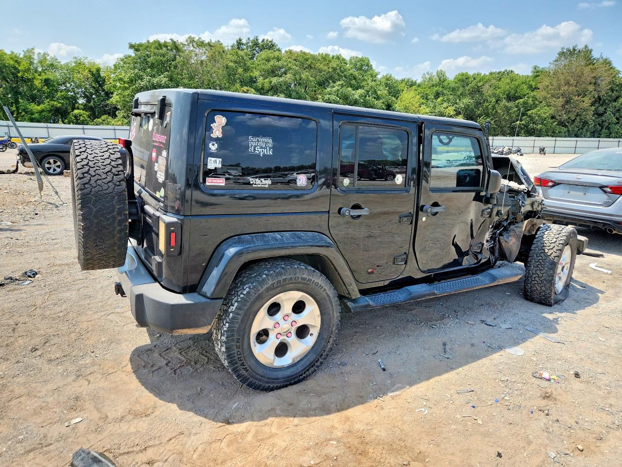 2014 Jeep Wrangler Unlimited Sahara Black vin: 1C4HJWEG4EL233913