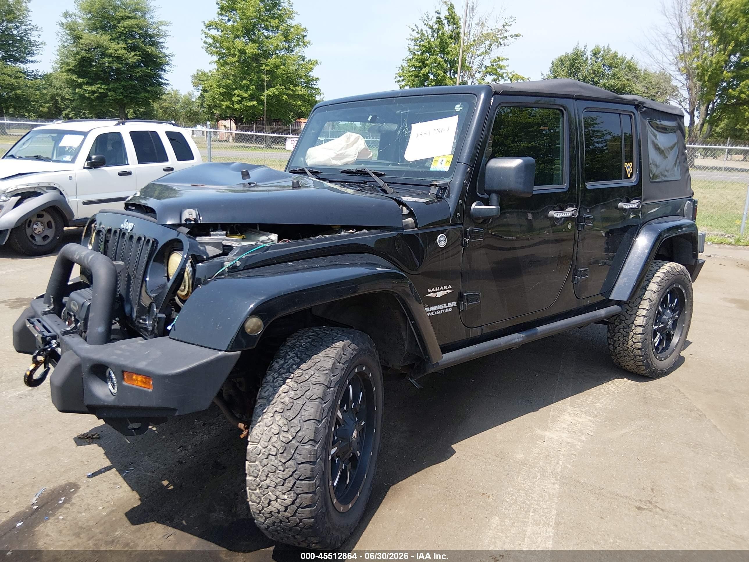 2012 Jeep Wrangler Unlimited Sahara Black vin: 1C4HJWEG5CL103751