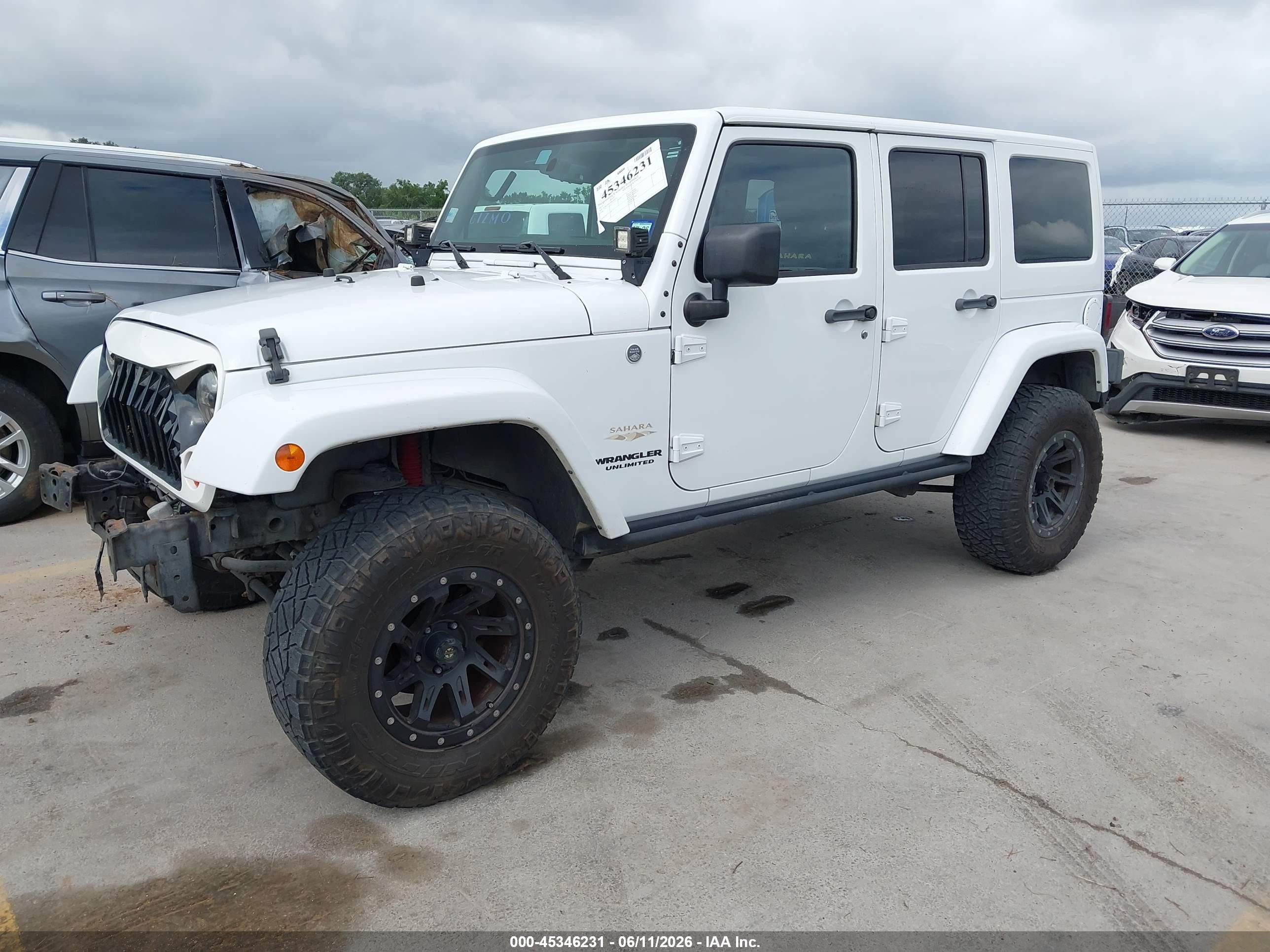 2013 Jeep Wrangler Unlimited Sahara Белый vin: 1C4HJWEG5DL505013
