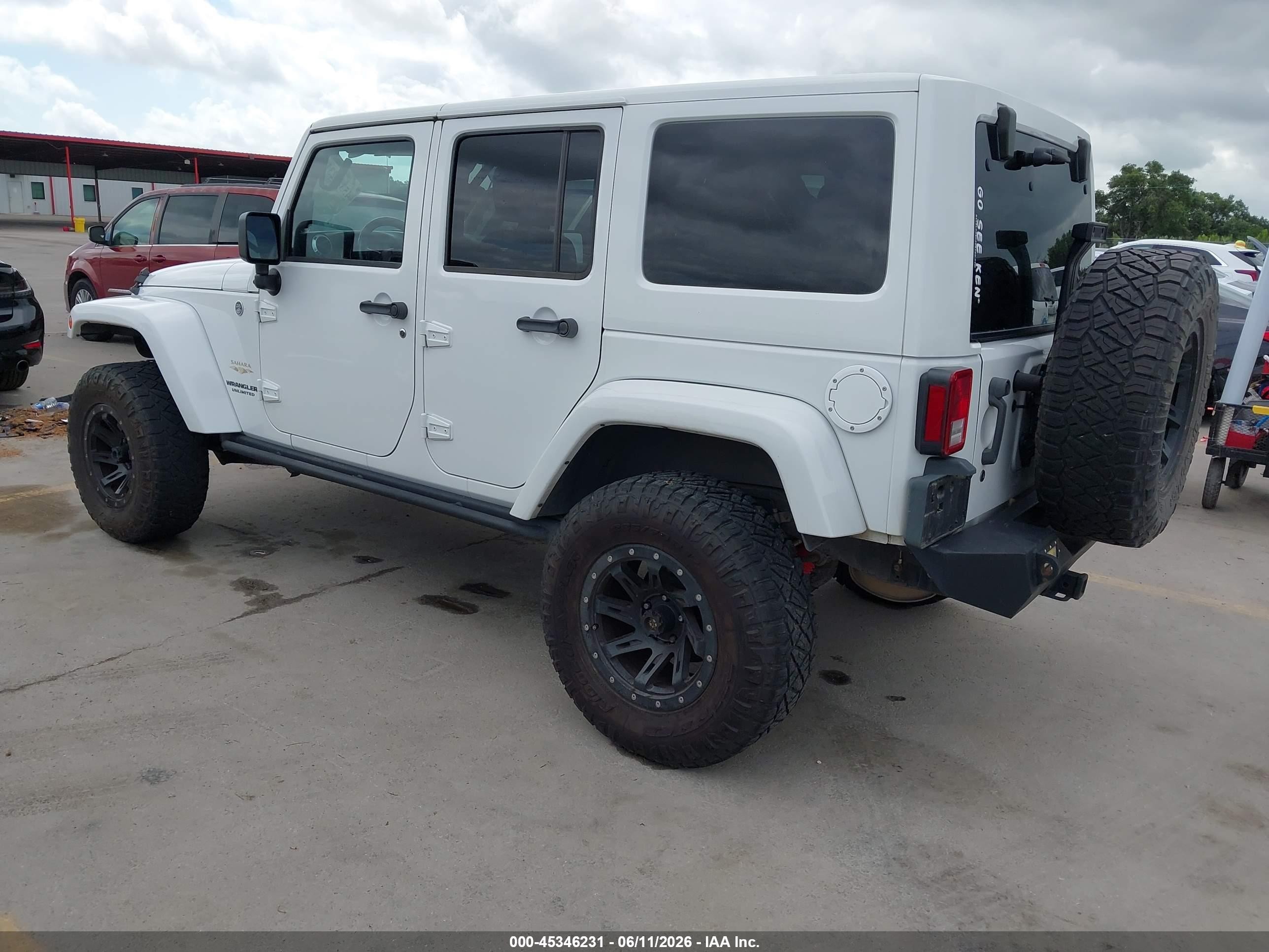 2013 Jeep Wrangler Unlimited Sahara Белый vin: 1C4HJWEG5DL505013