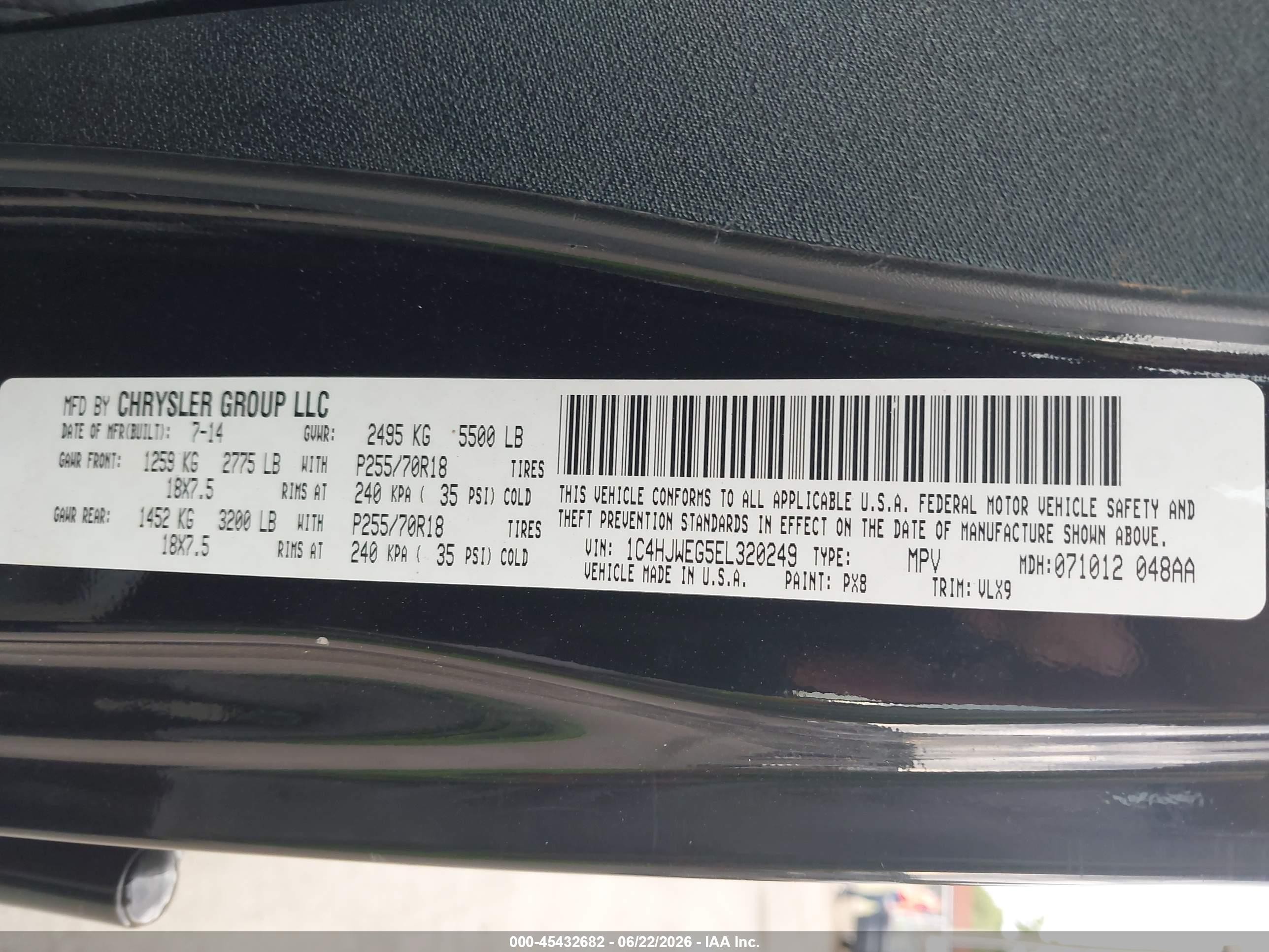 2014 Jeep Wrangler Unlimited Altitude Black vin: 1C4HJWEG5EL320249