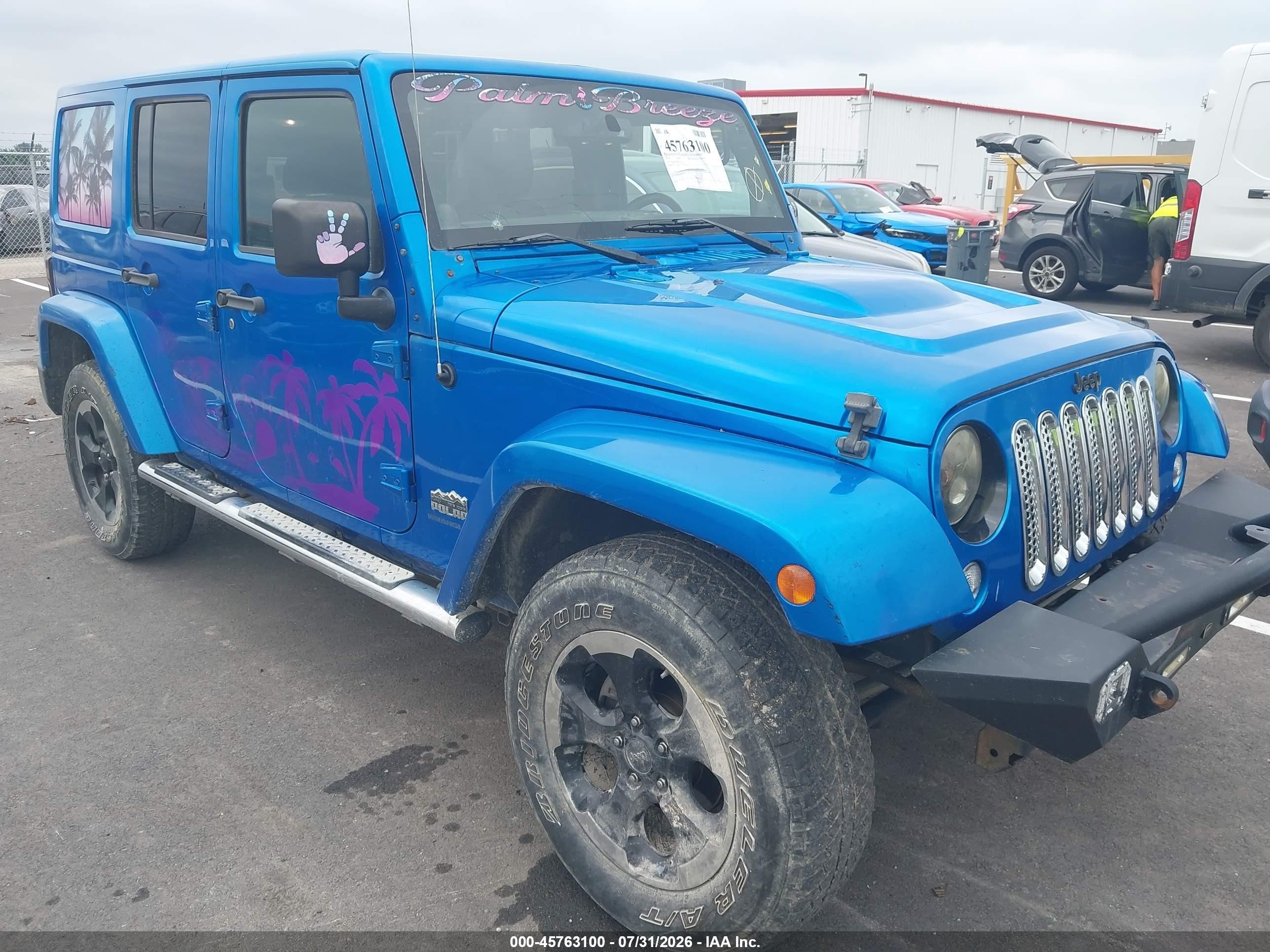 2014 Jeep Wrangler Unlimited Polar Edition Синий vin: 1C4HJWEG6EL123770