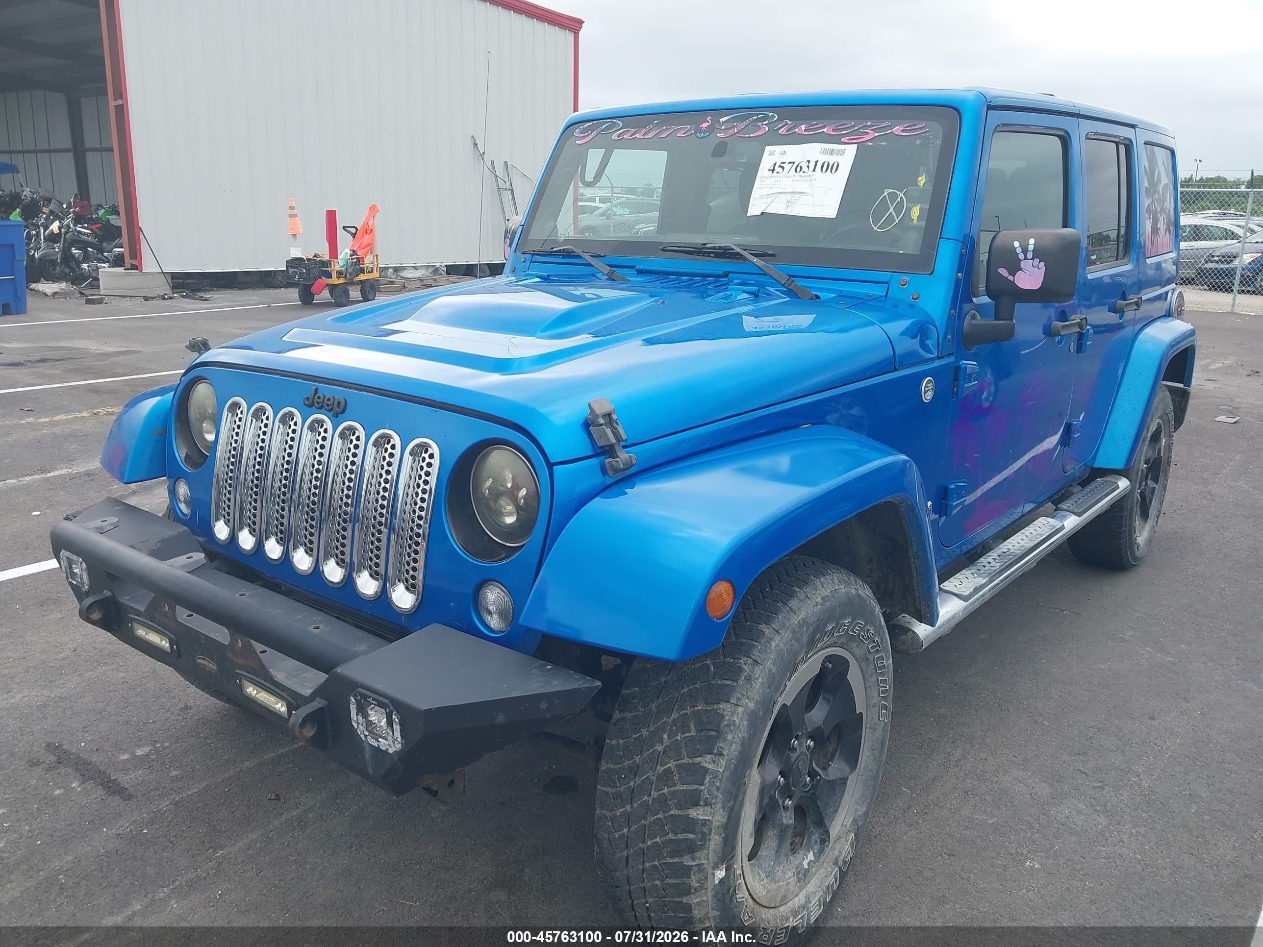 2014 Jeep Wrangler Unlimited Polar Edition Синий vin: 1C4HJWEG6EL123770