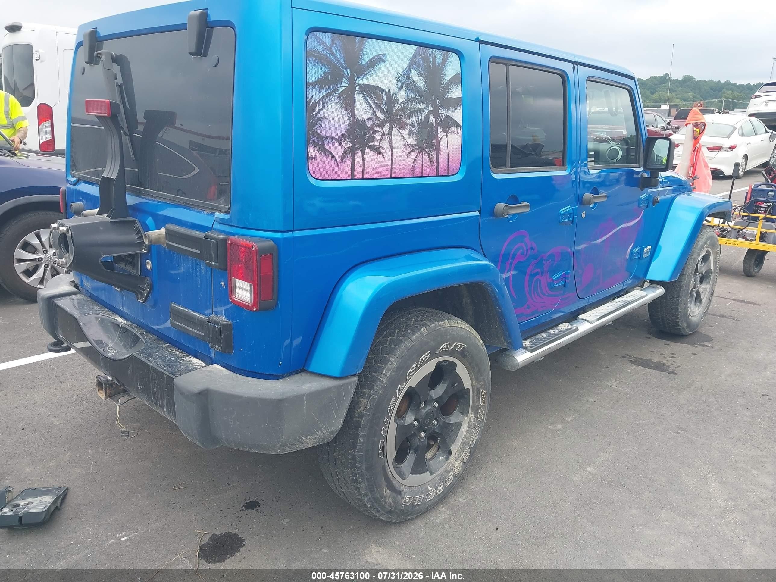 2014 Jeep Wrangler Unlimited Polar Edition Синий vin: 1C4HJWEG6EL123770