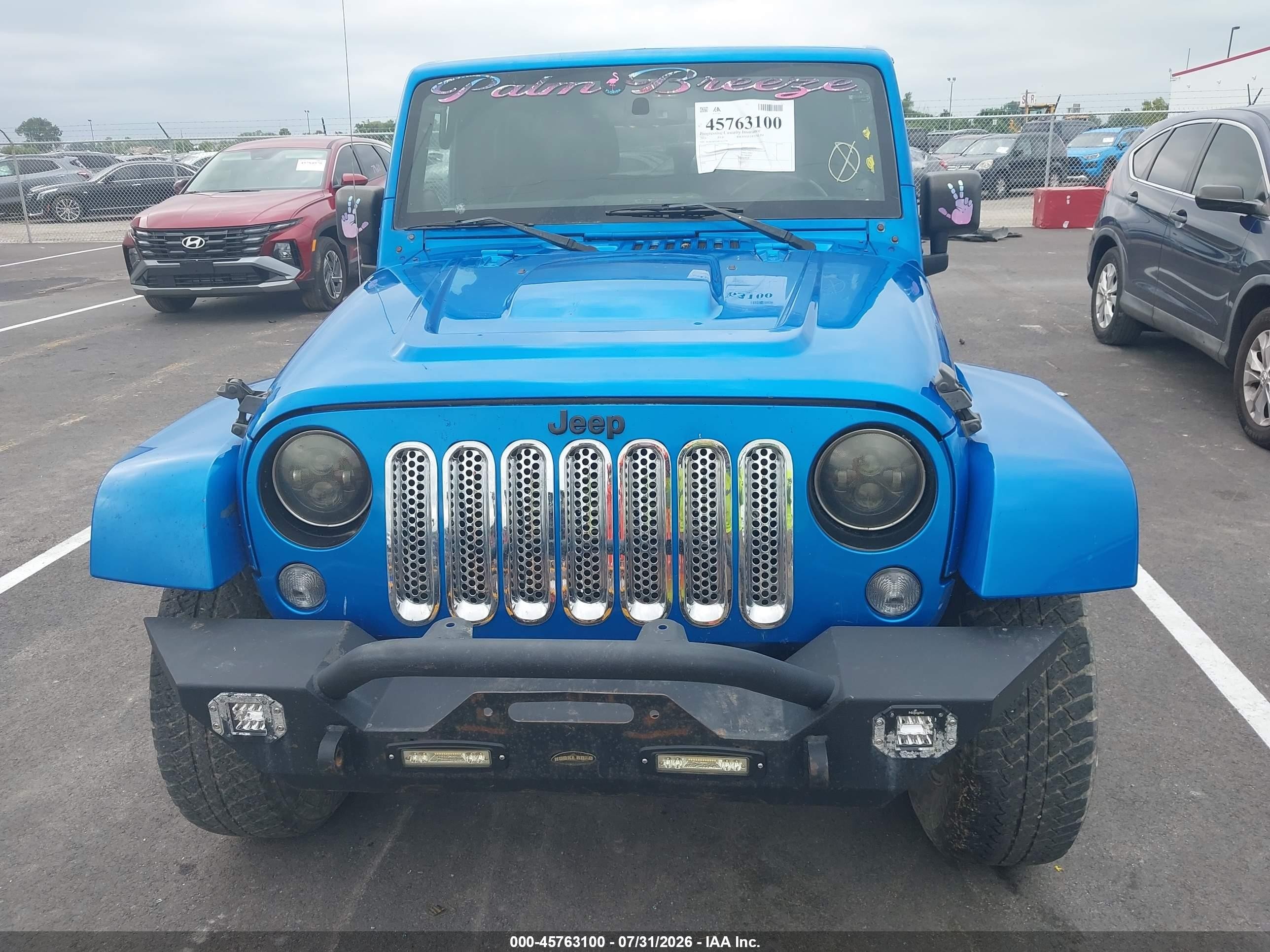 2014 Jeep Wrangler Unlimited Polar Edition Синий vin: 1C4HJWEG6EL123770