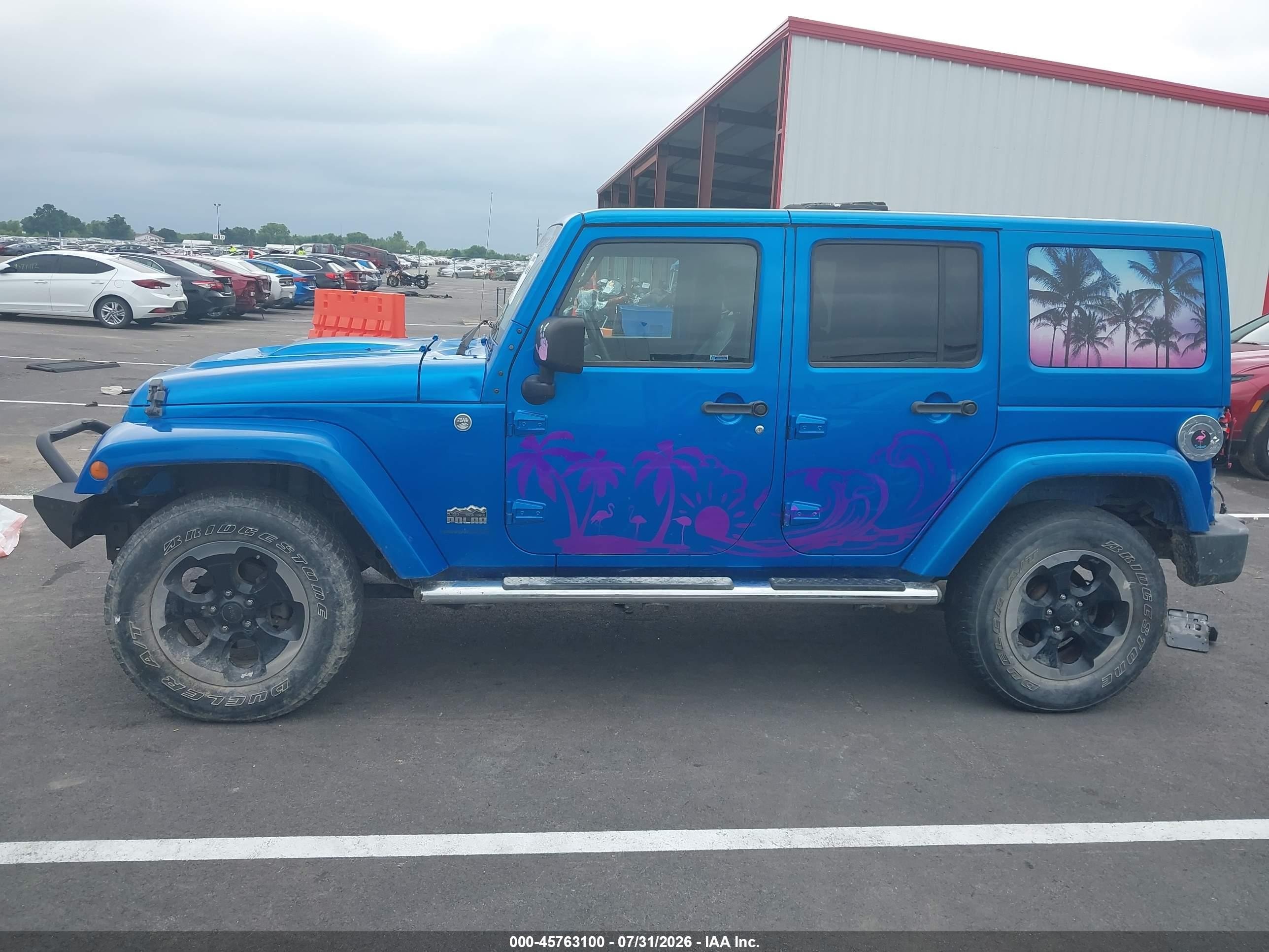 2014 Jeep Wrangler Unlimited Polar Edition Синий vin: 1C4HJWEG6EL123770