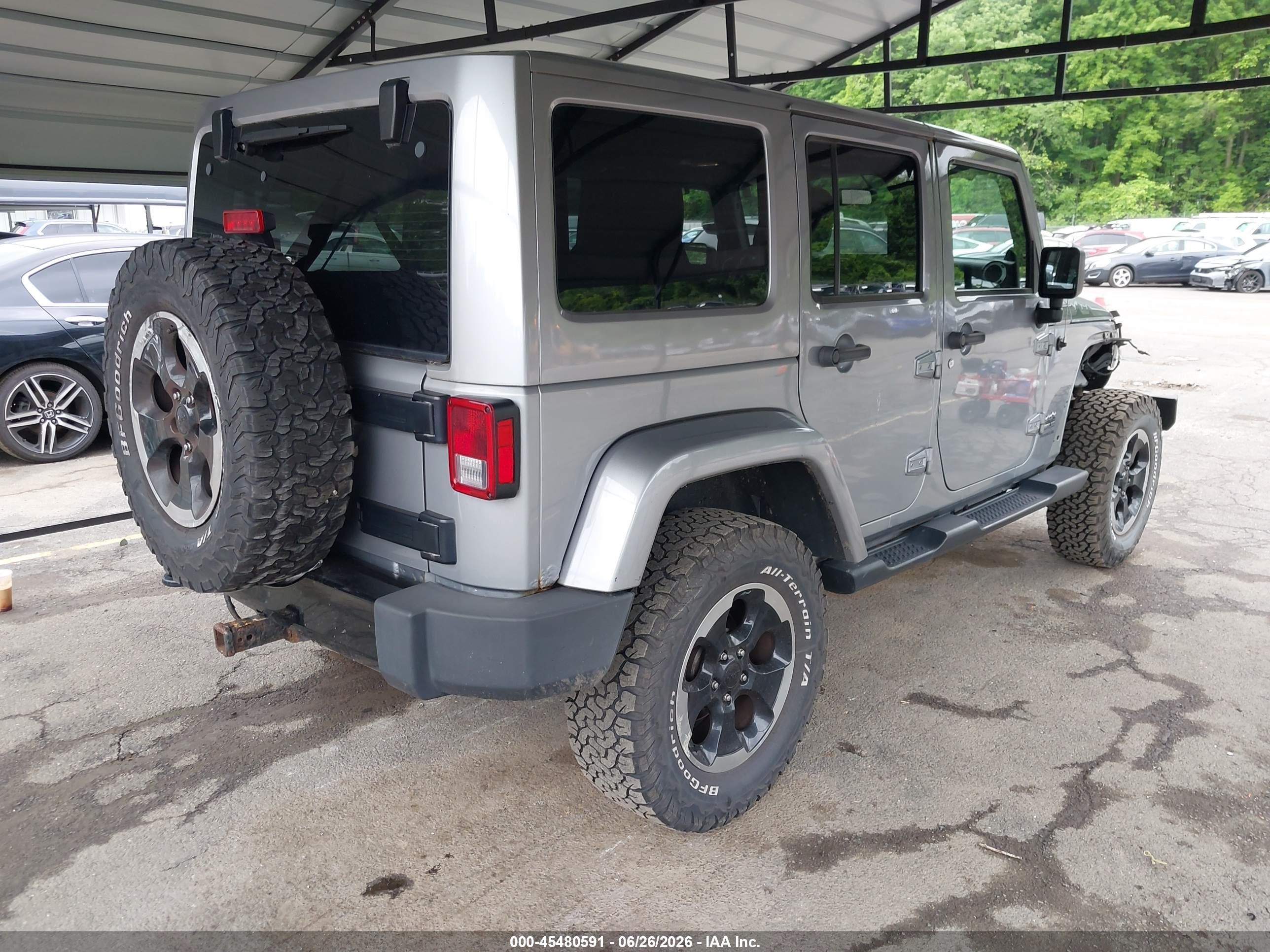 2014 Jeep Wrangler Unlimited Polar Edition Серебряный vin: 1C4HJWEG6EL224968