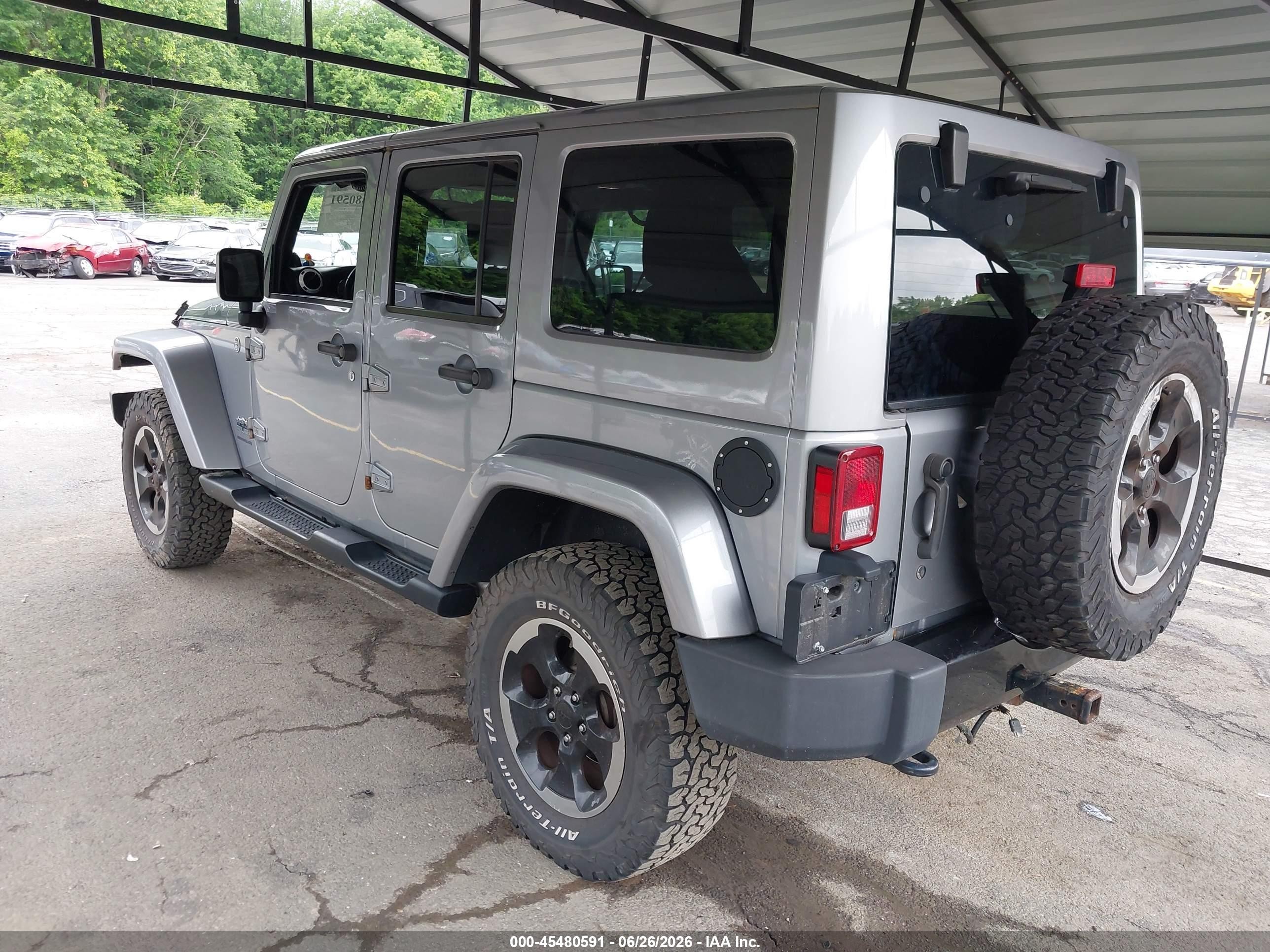 2014 Jeep Wrangler Unlimited Polar Edition Серебряный vin: 1C4HJWEG6EL224968